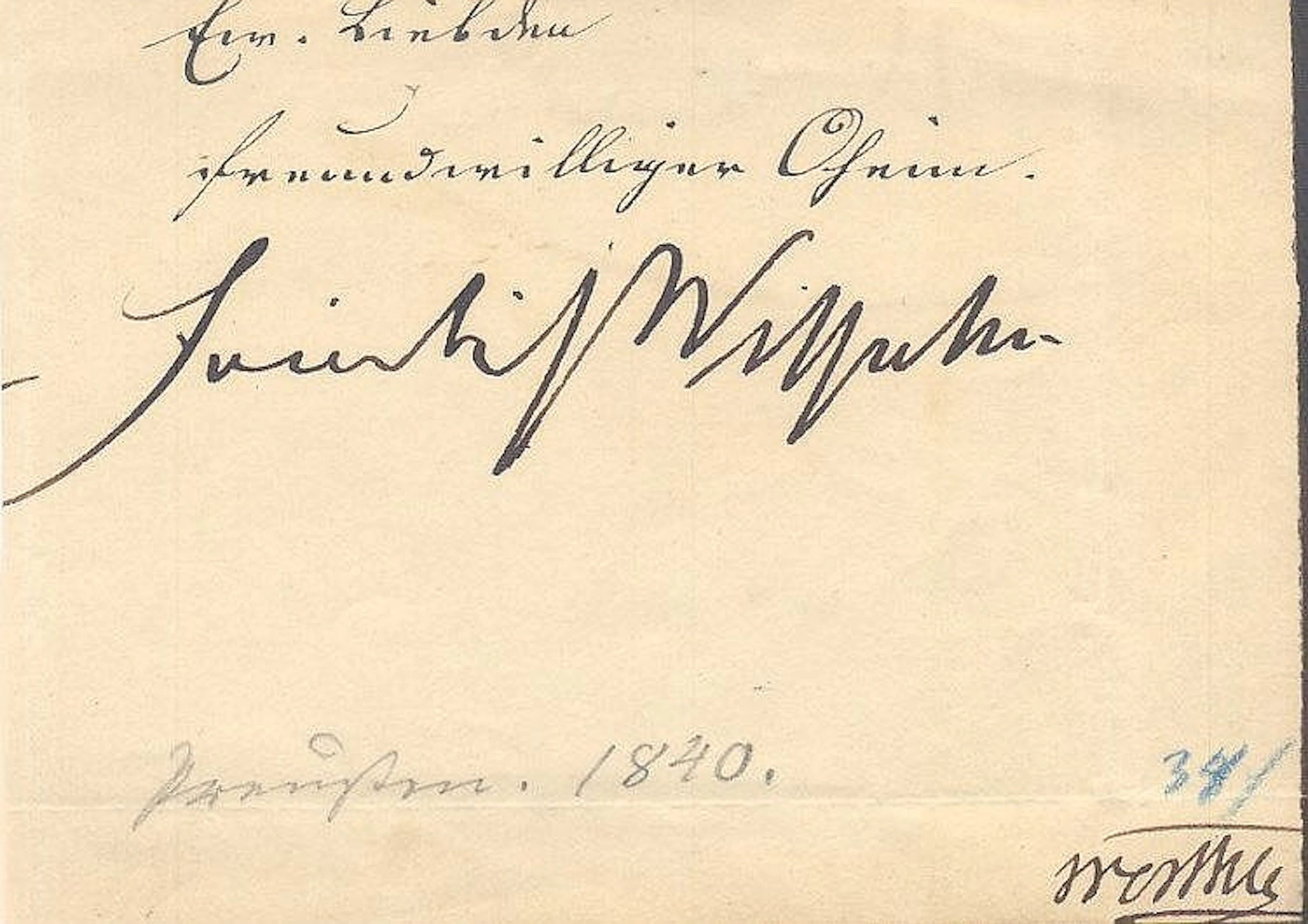 EUROPEAN RULERS: Selection of signed clipped piece