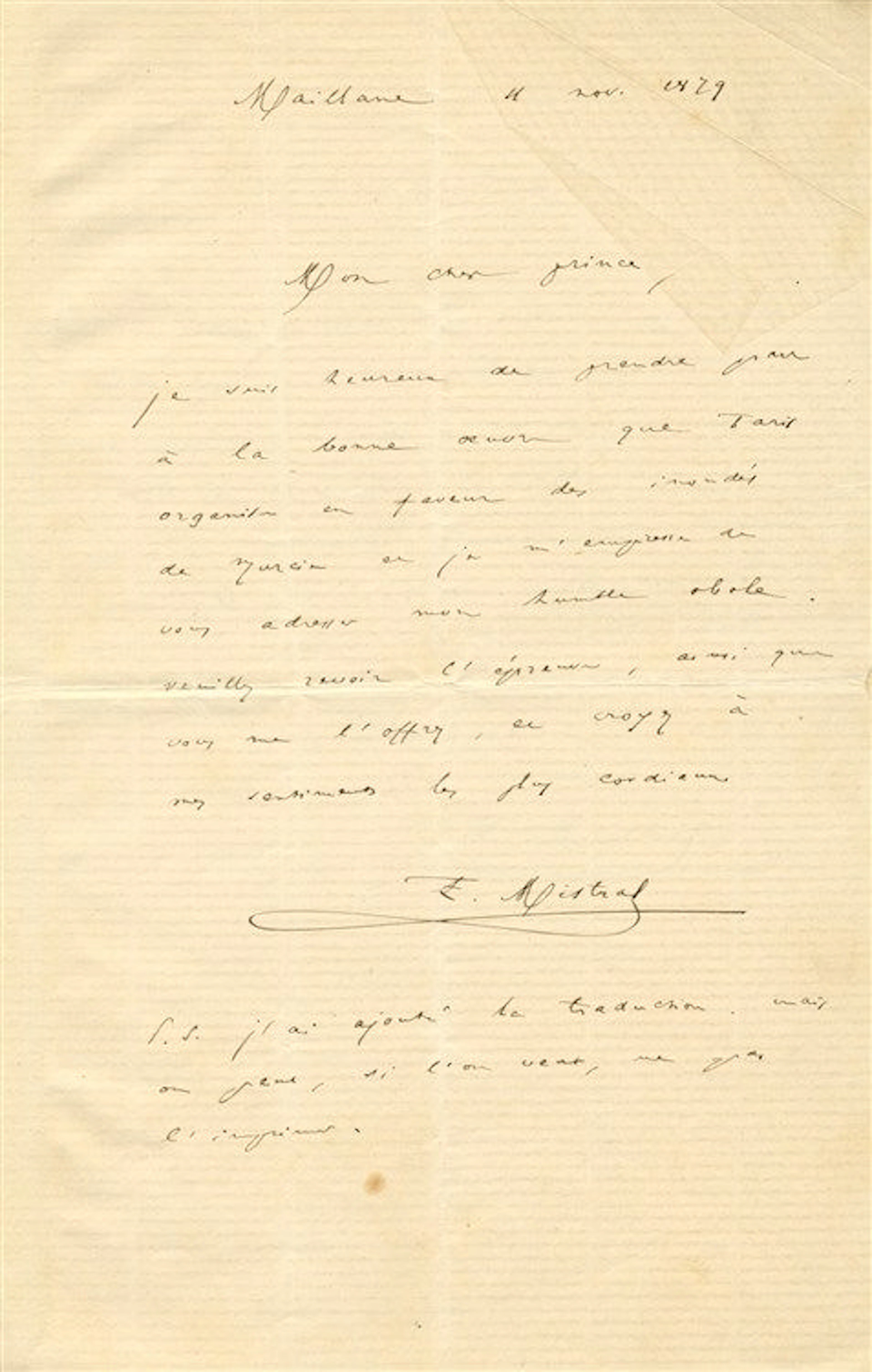 MISTRAL FREDERIC: (1830-1914)