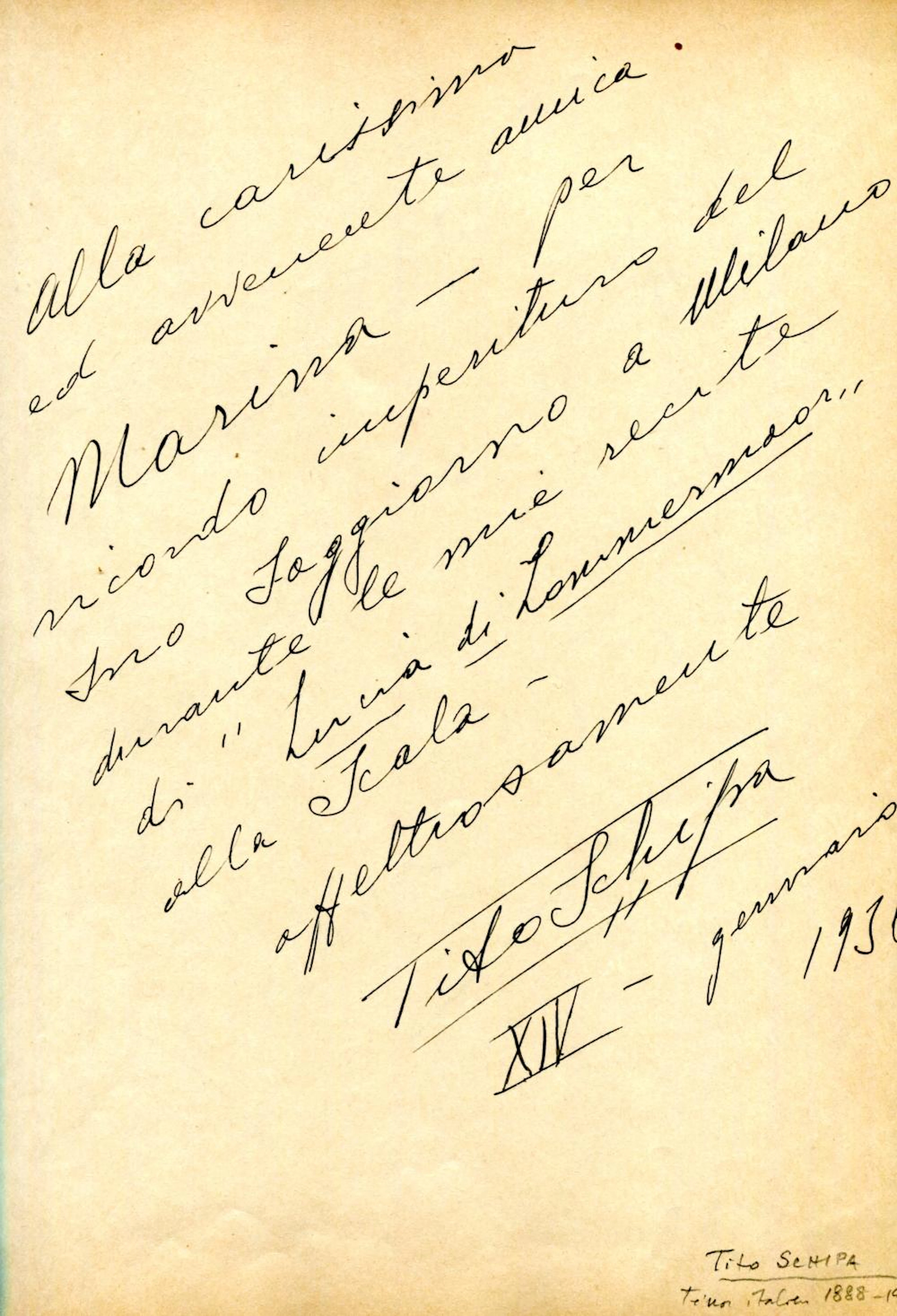 SCHIPA TITO: (1888-1965)
