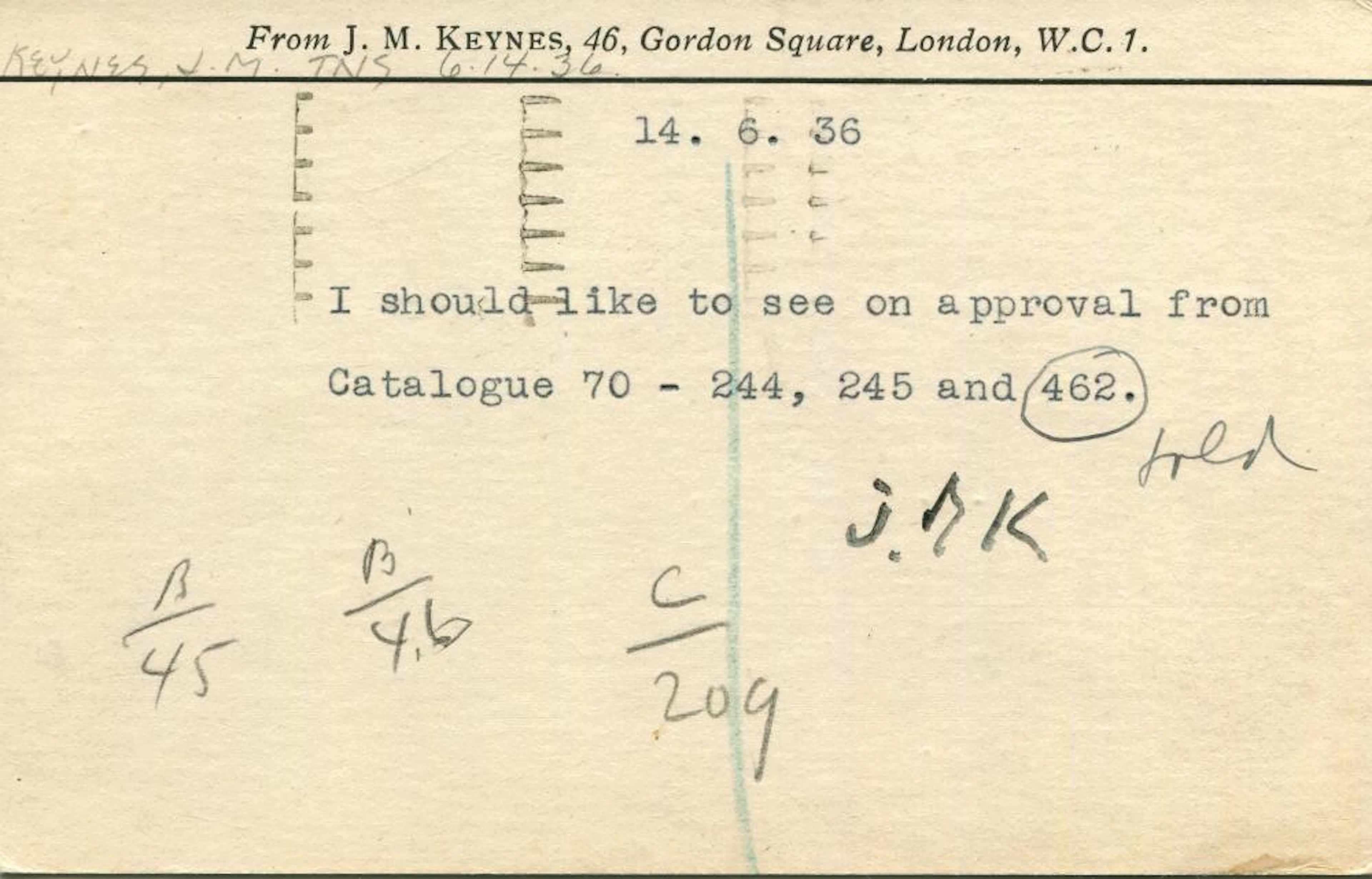 KEYNES JOHN MAYNARD: (1883-1946