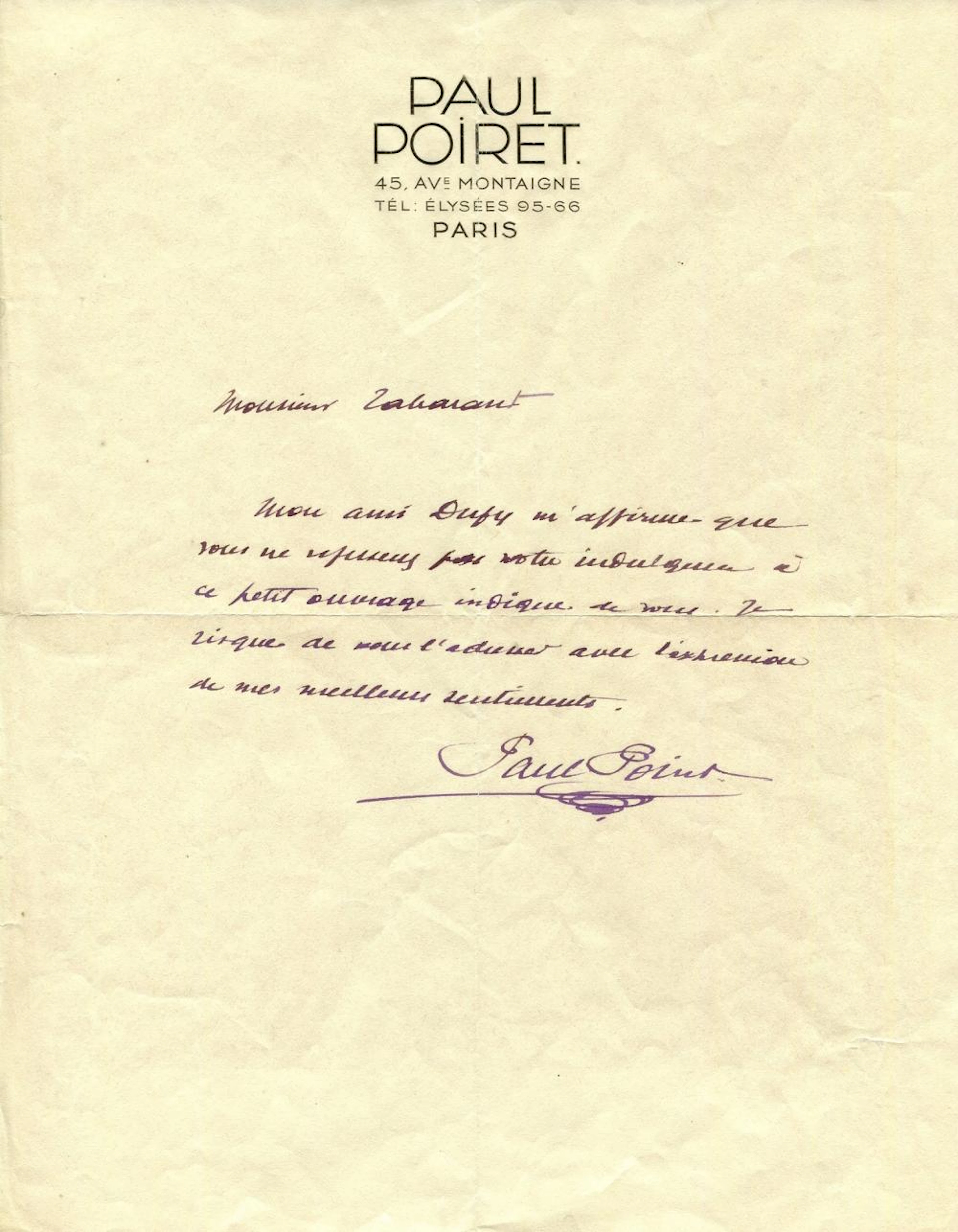 POIRET PAUL: (1879-1944)