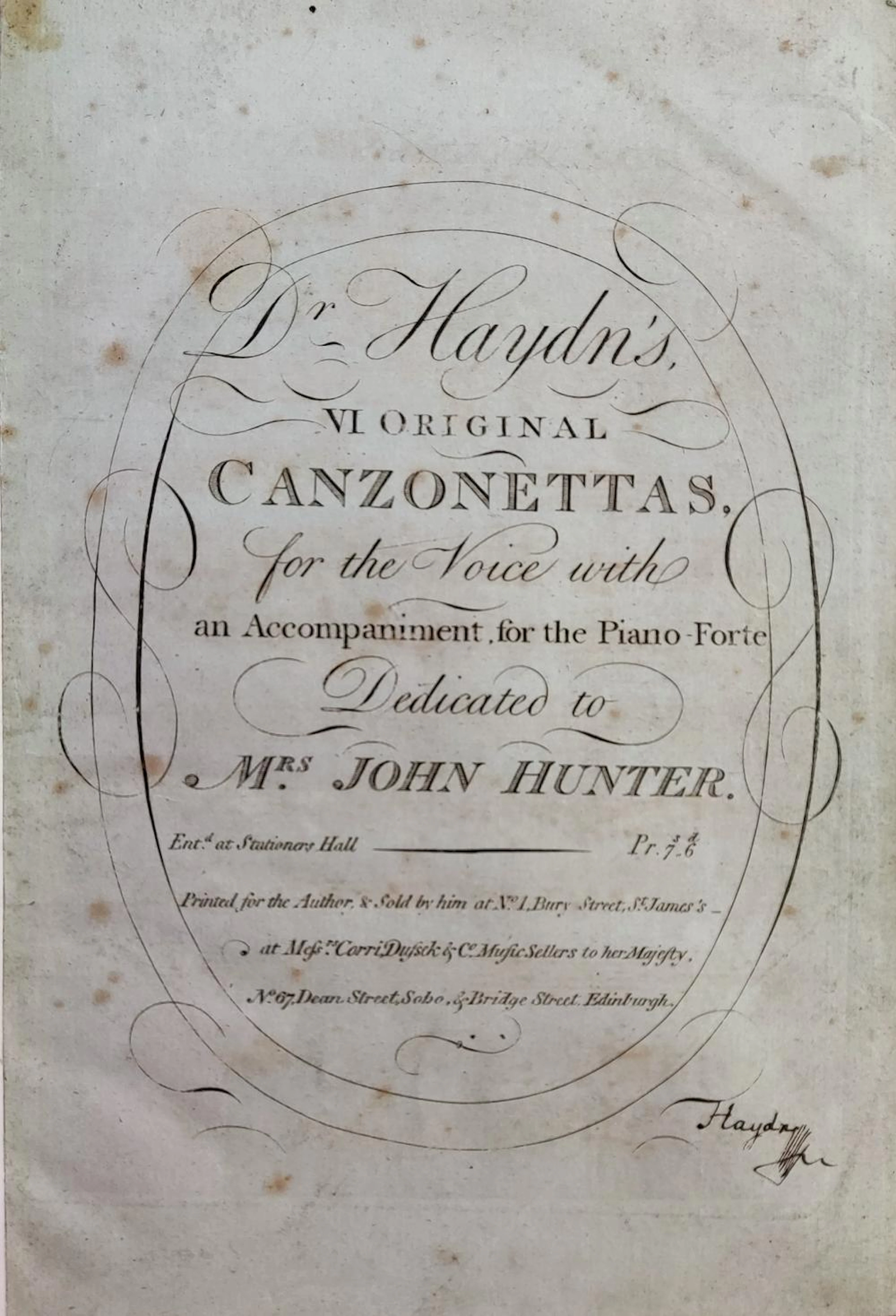 HAYDN JOSEPH: (1732-1809)