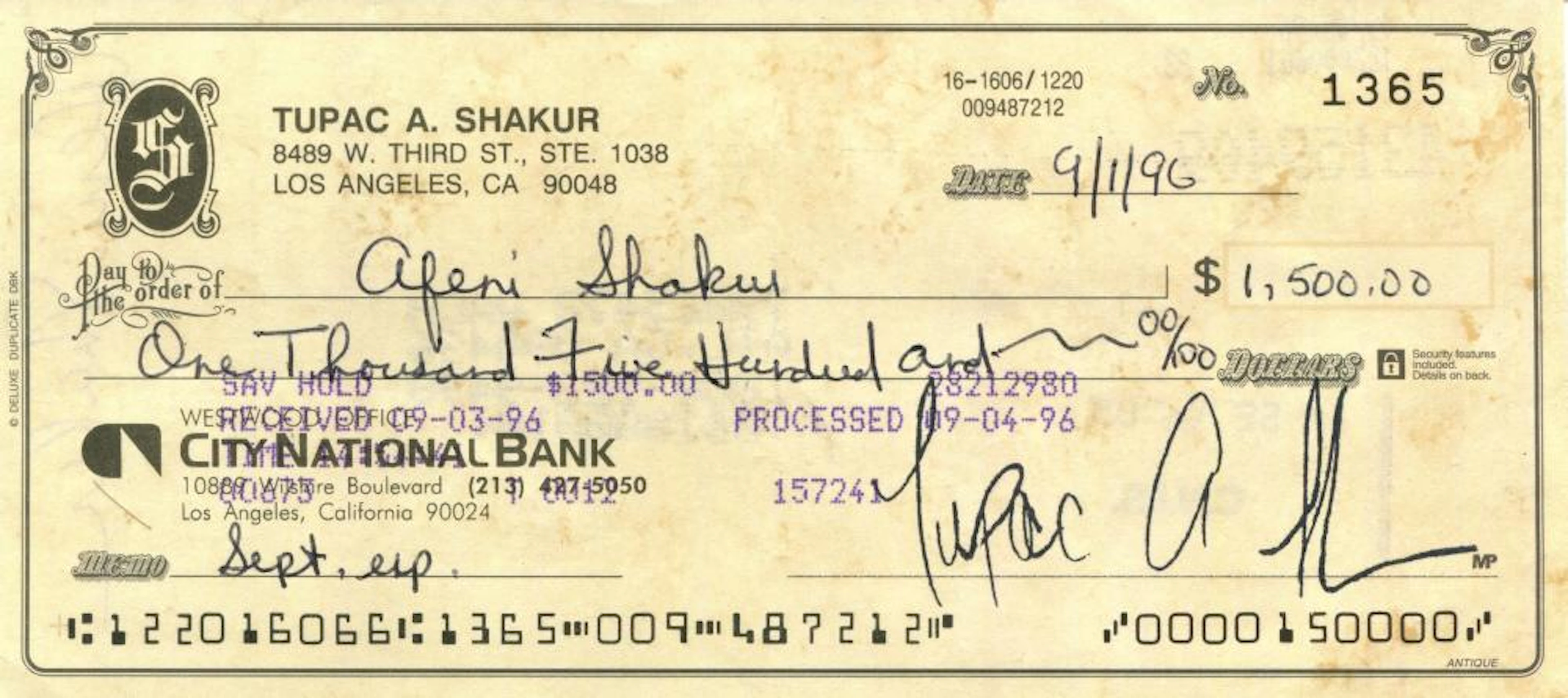 SHAKUR TUPAC: (1971-1996)