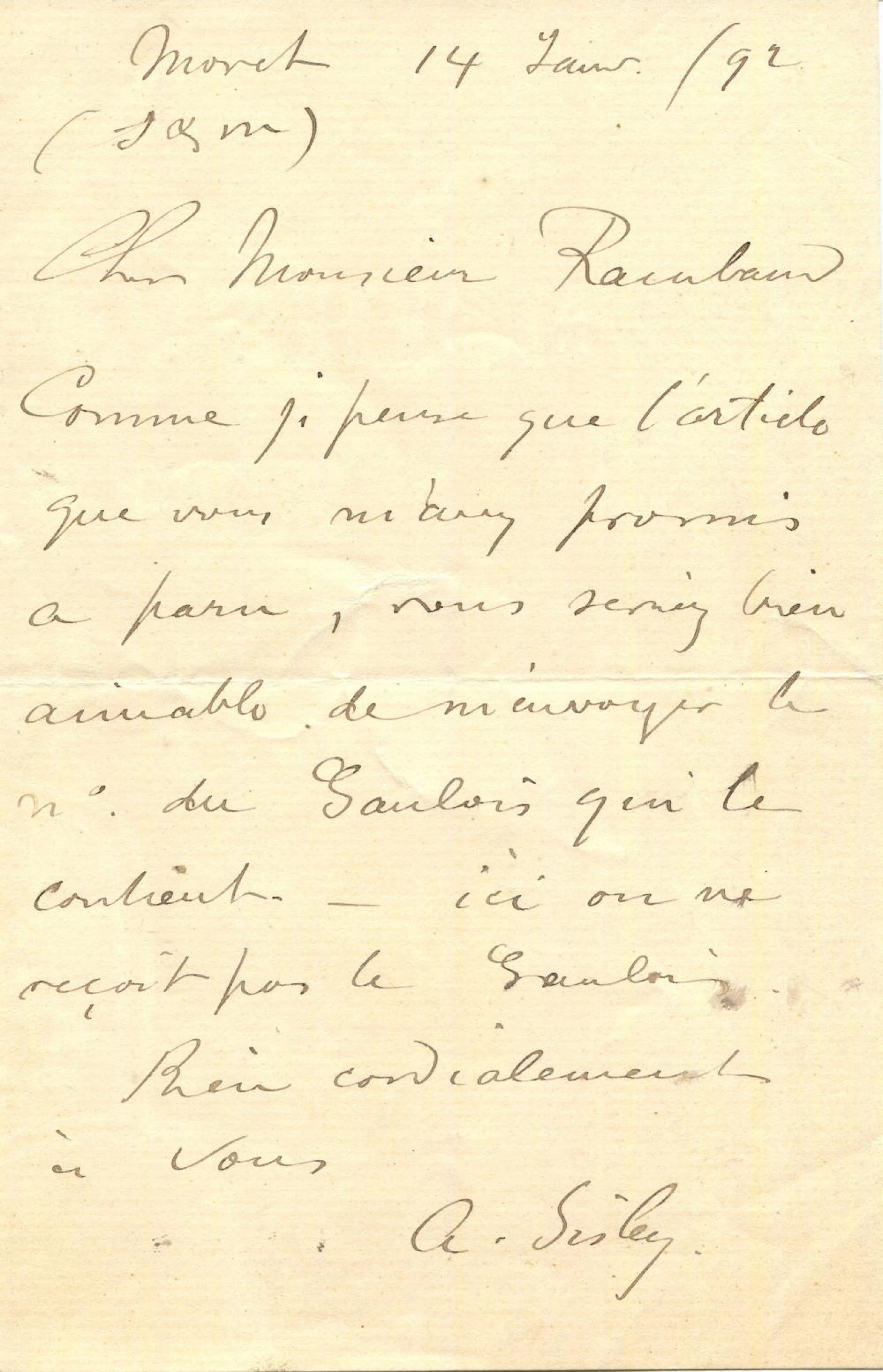 SISLEY ALFRED: (1839-1899)