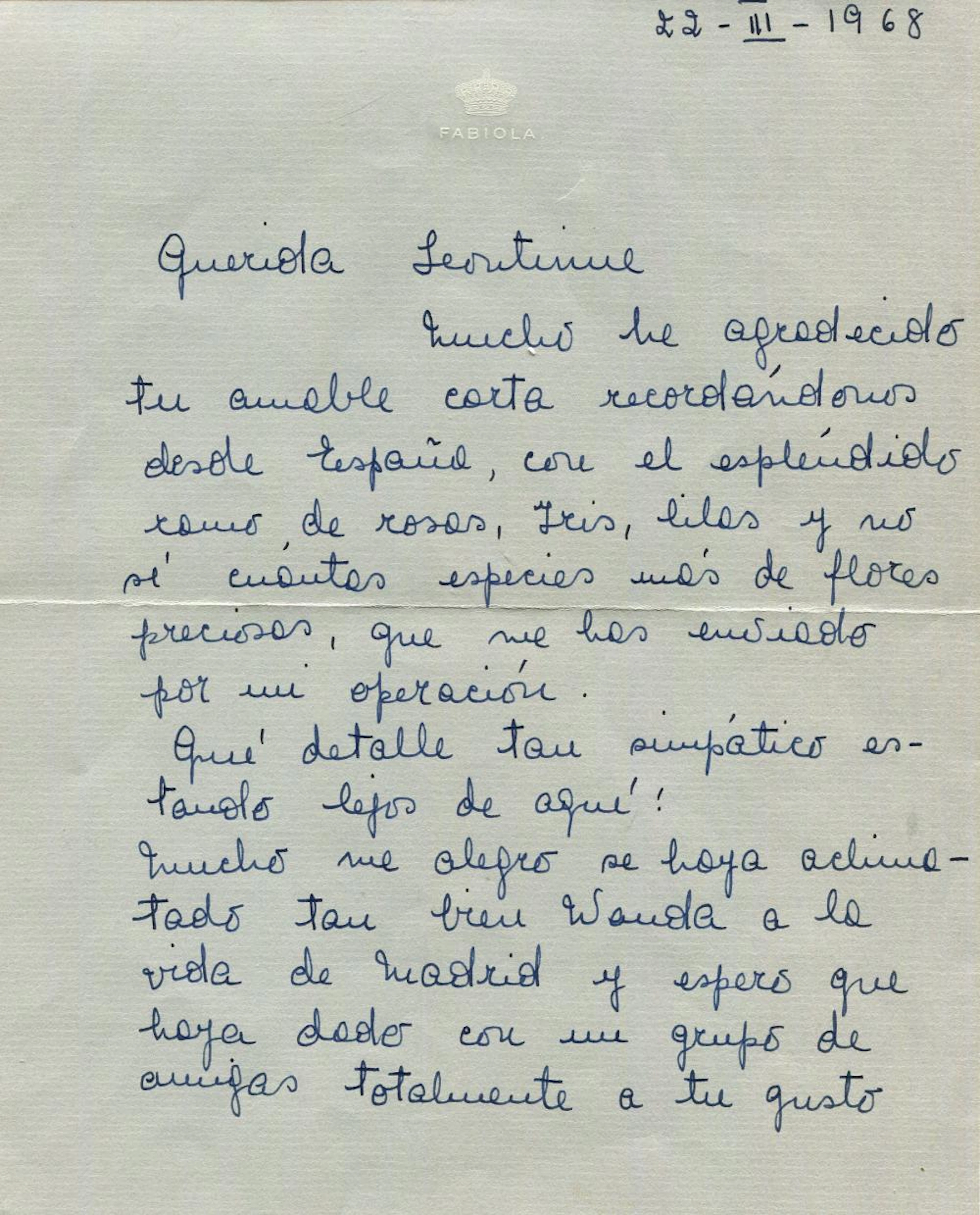 FABIOLA: (1928-2014)
