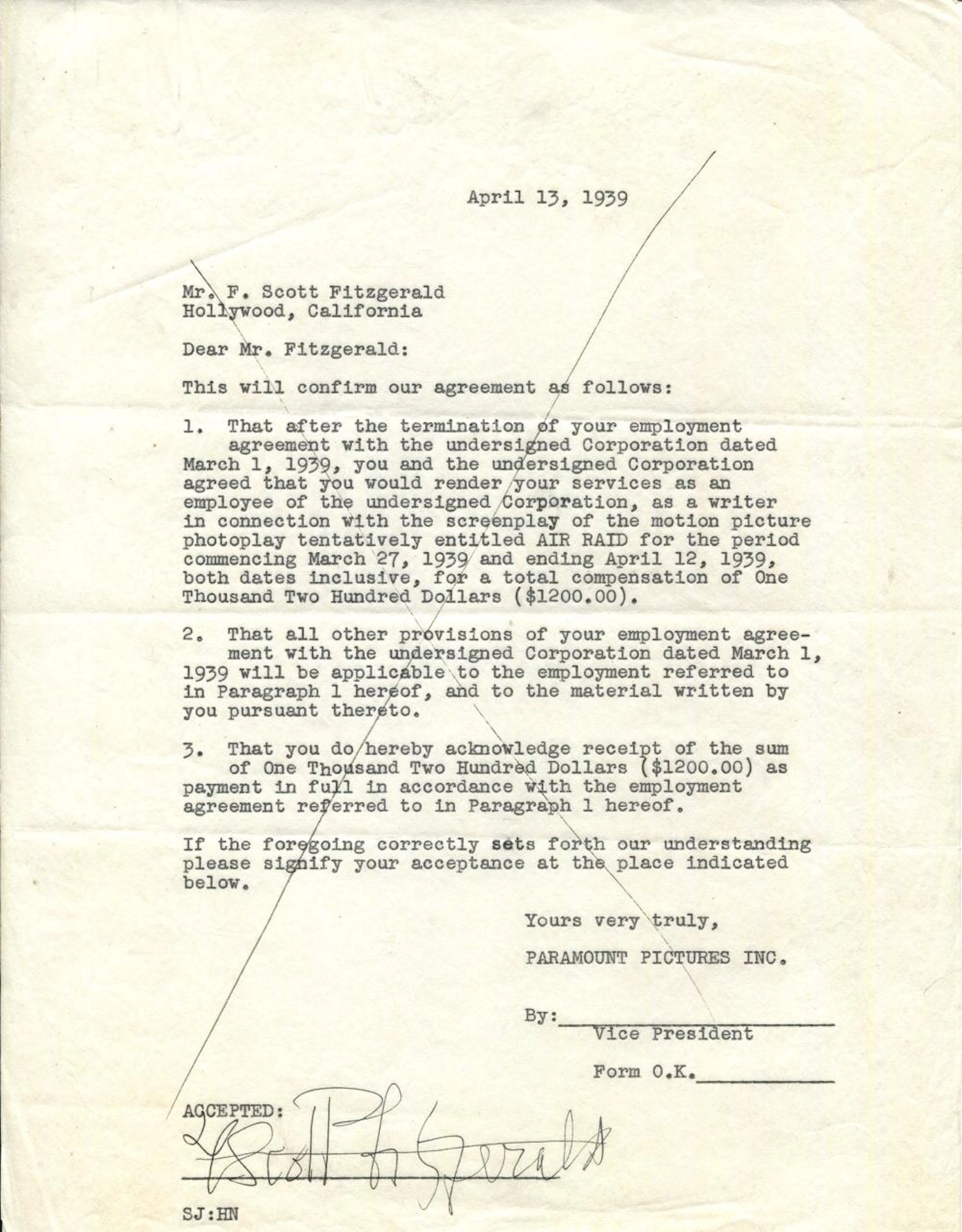 FITZGERALD F. SCOTT: (1896-1940)