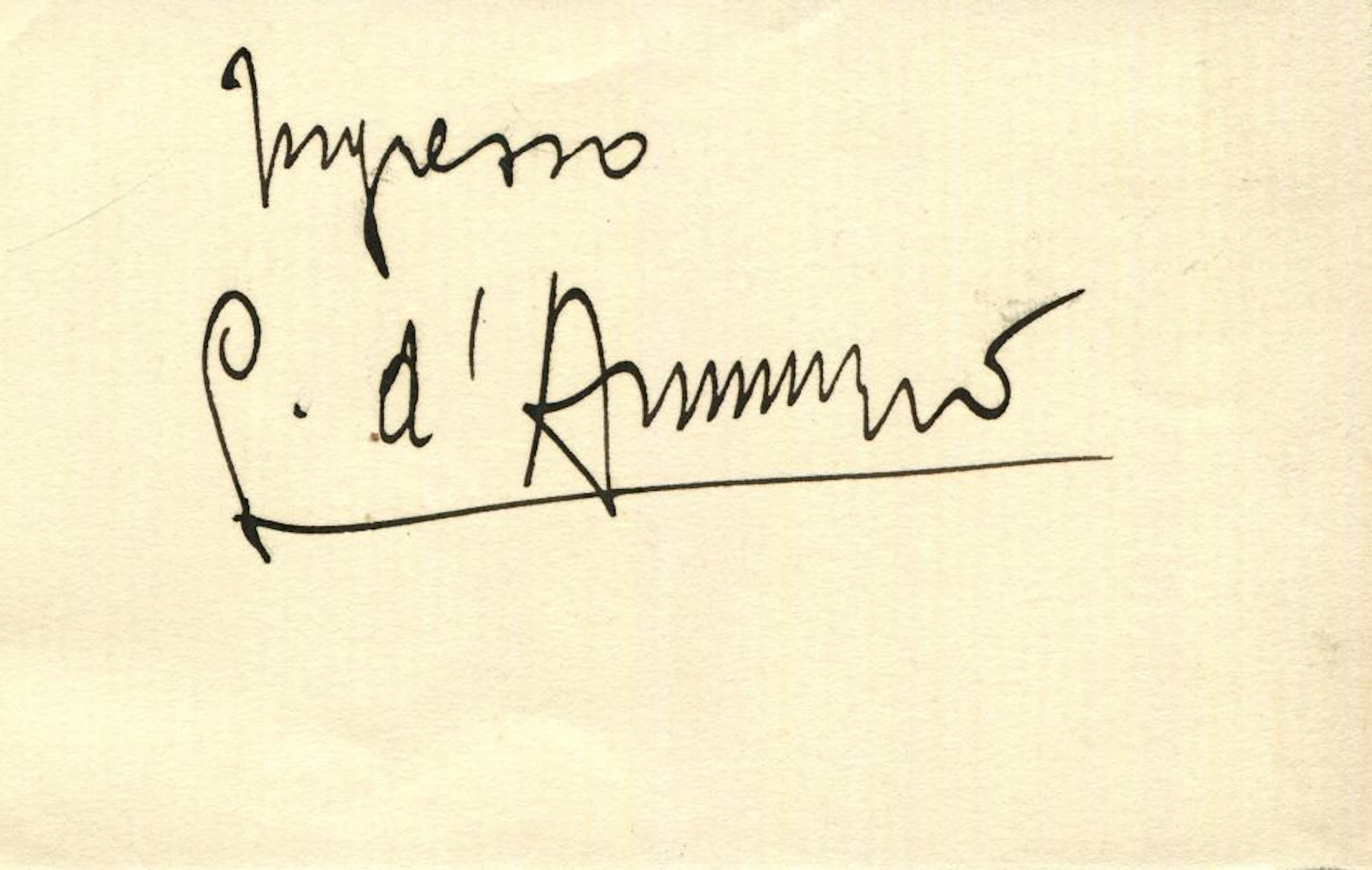 D'ANNUNZIO GABRIELLE: (1863-1938)