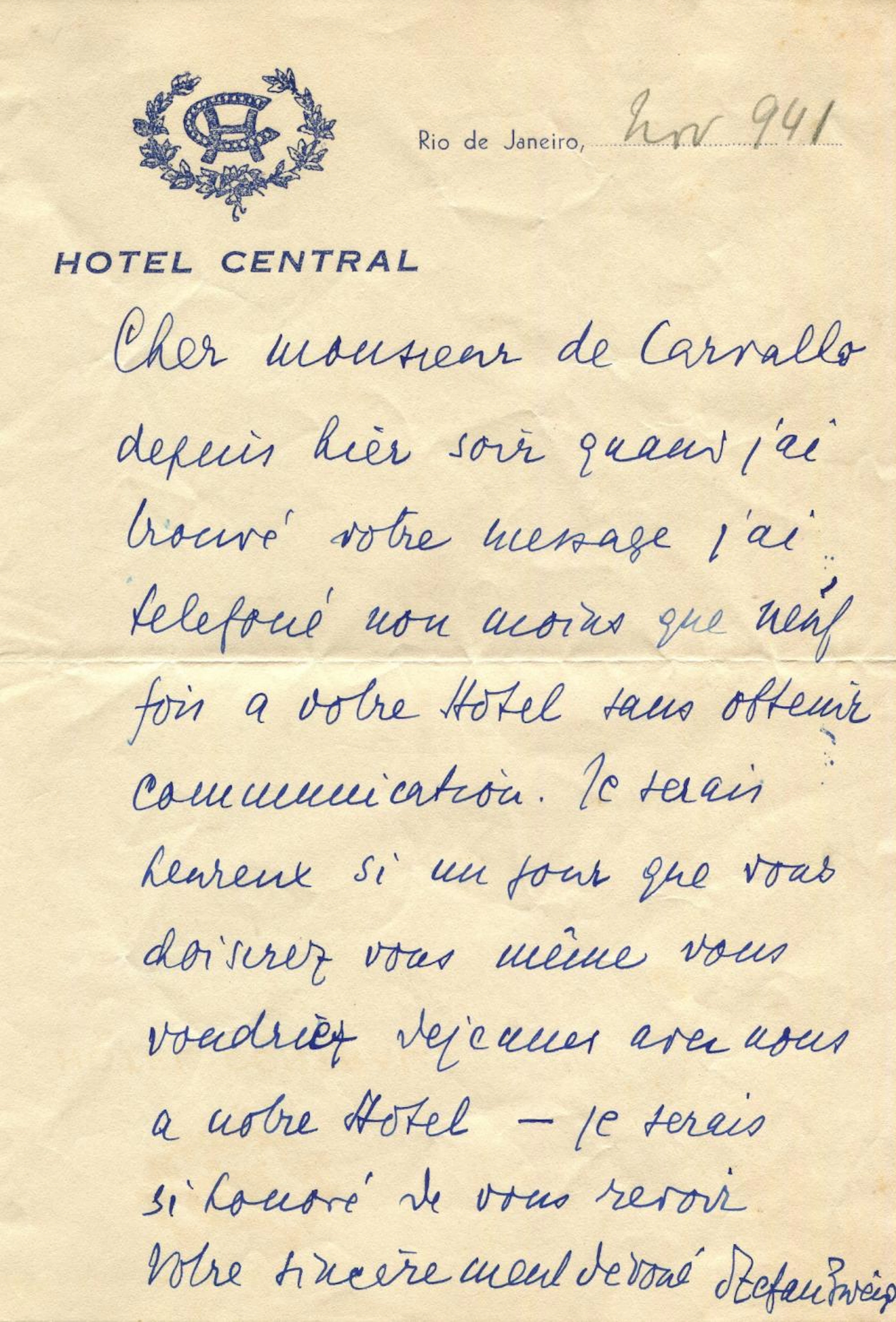 ZWEIG STEFAN: (1881-1942)