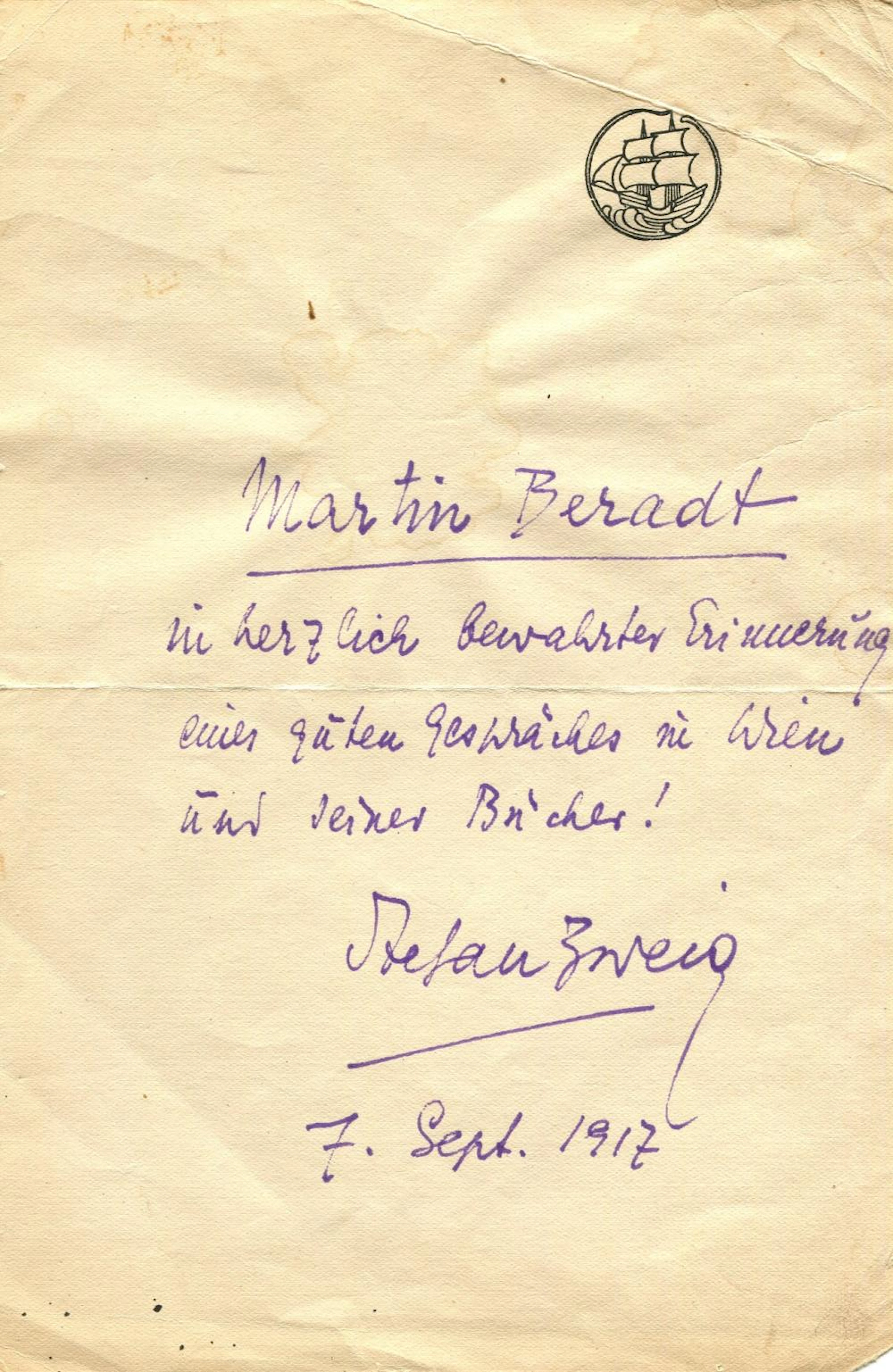 ZWEIG STEFAN: (1881-1942)
