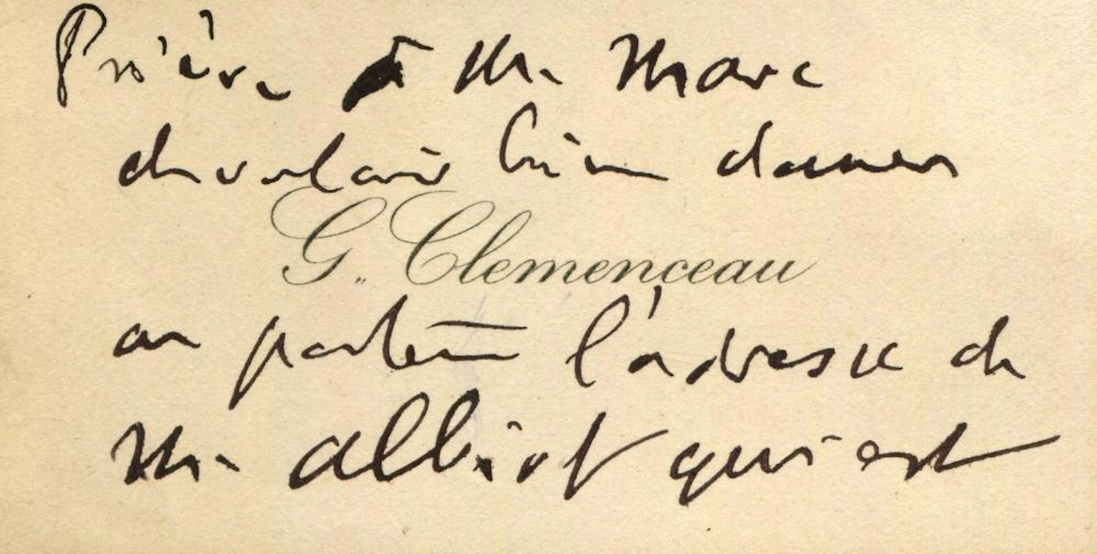 CLEMENCEAU GEORGES: (1841-1929)