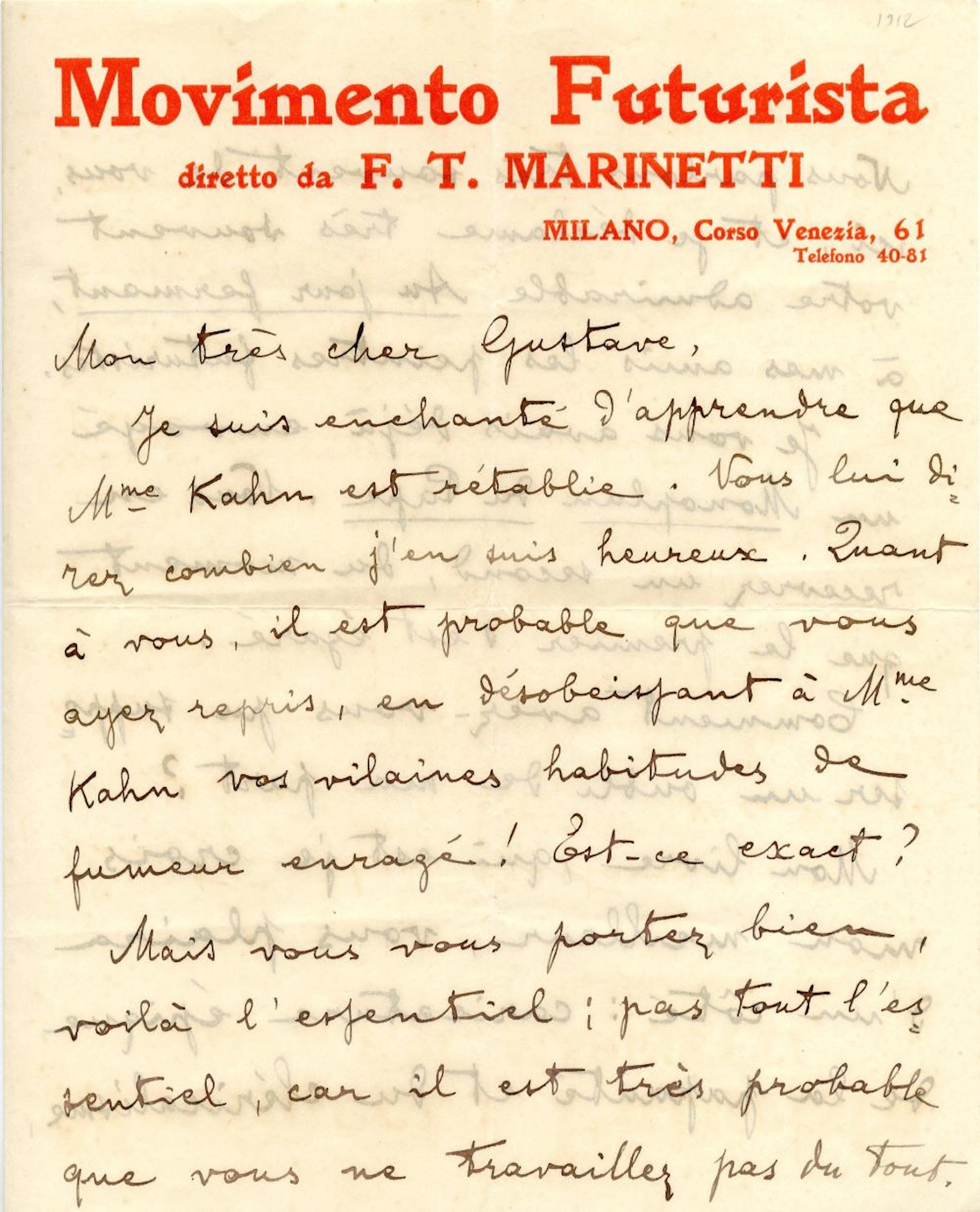 MARINETTI FILIPPO TOMMASO: (1876-1944)