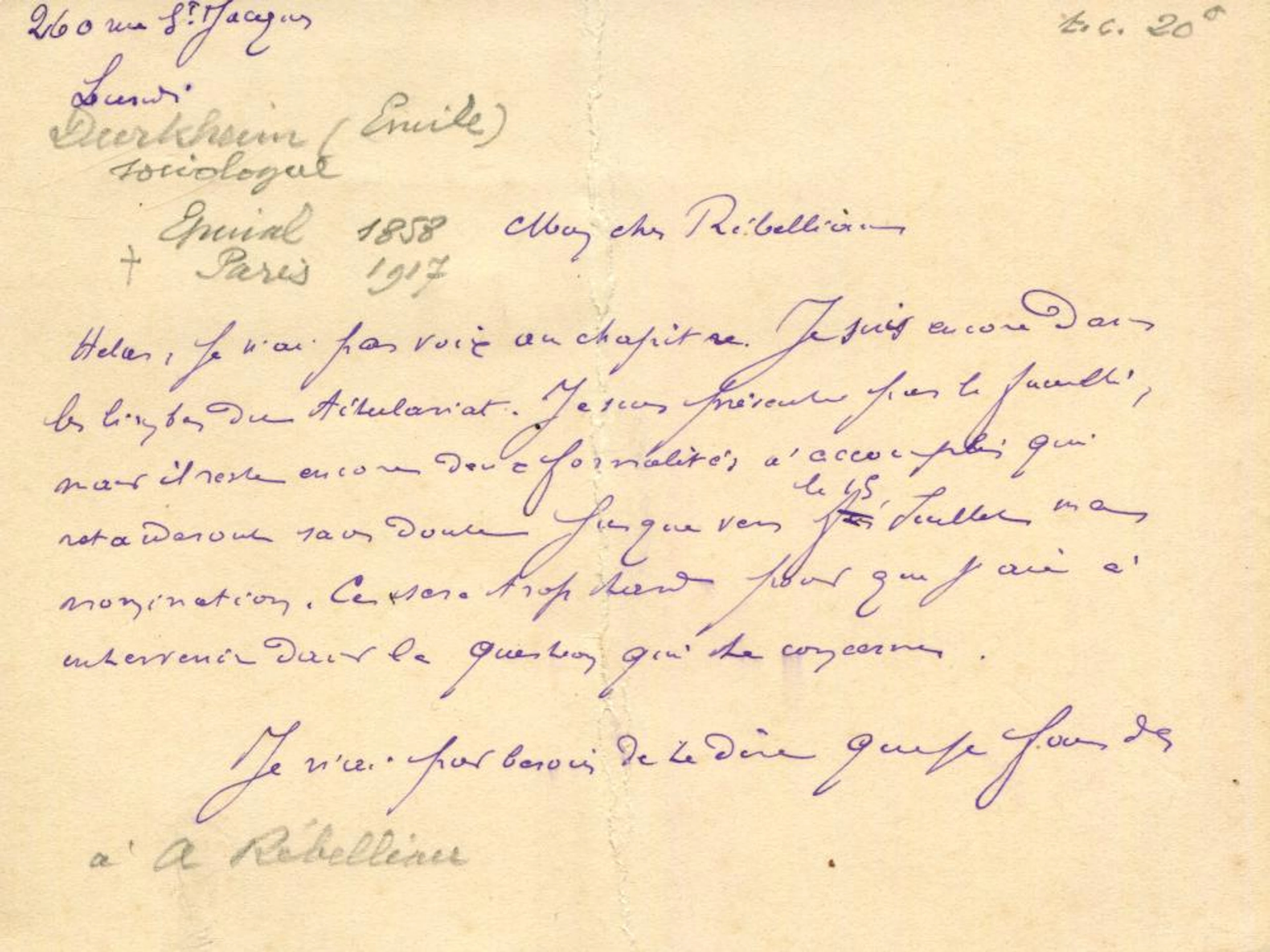 DURKHEIM EMILE: (1858-1917)