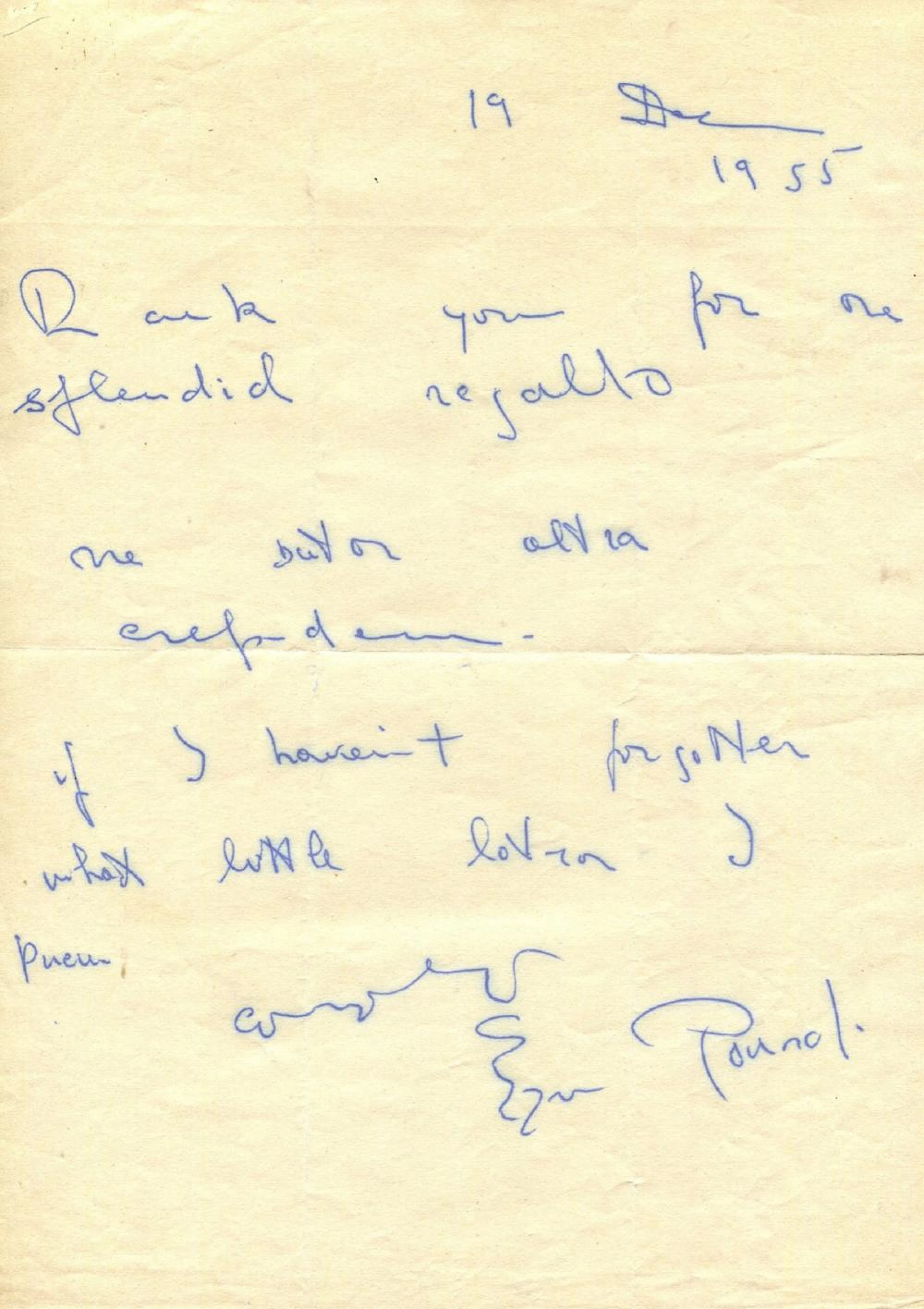 POUND EZRA: (1885-1972)