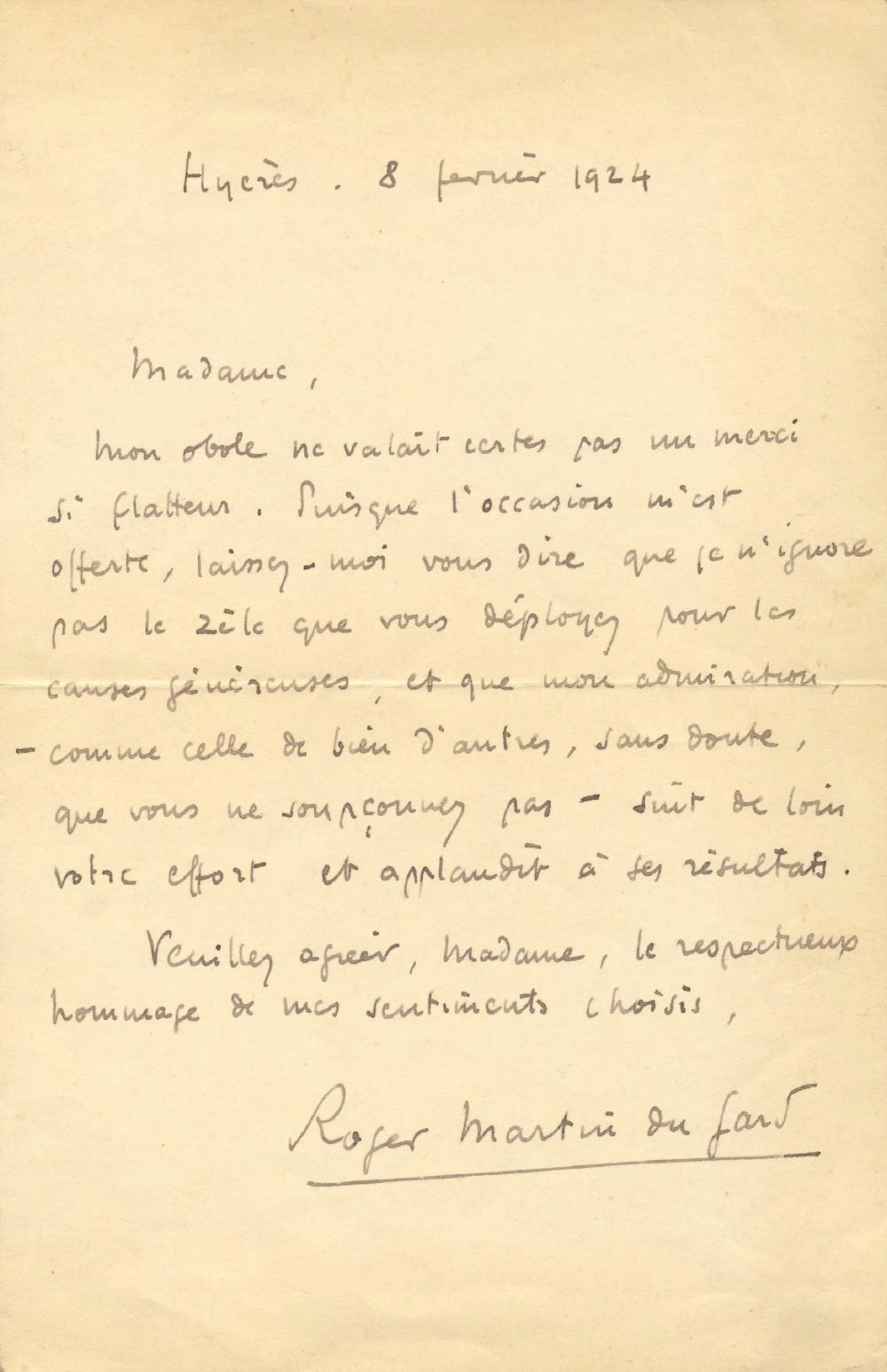 MARTIN DU GARD ROGER: (1881-1958)