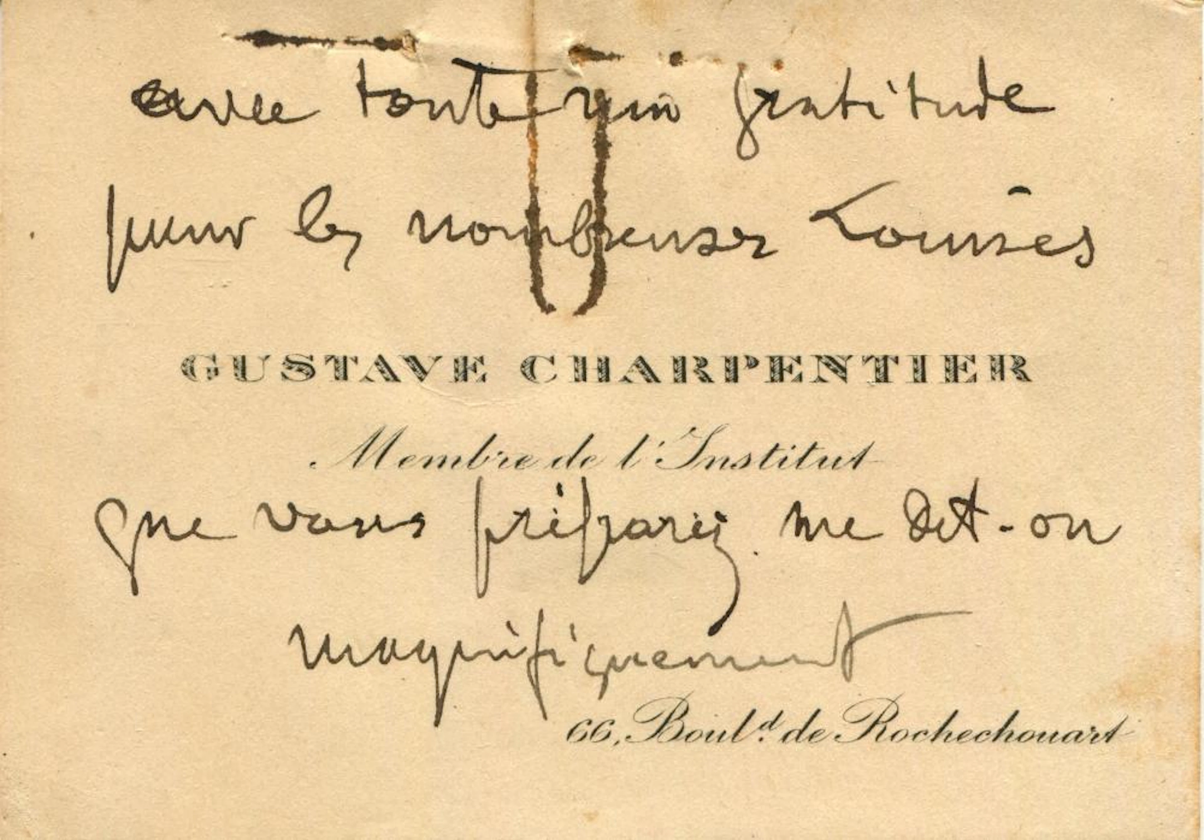 CHARPENTIER GUSTAVE: (1860-1956)