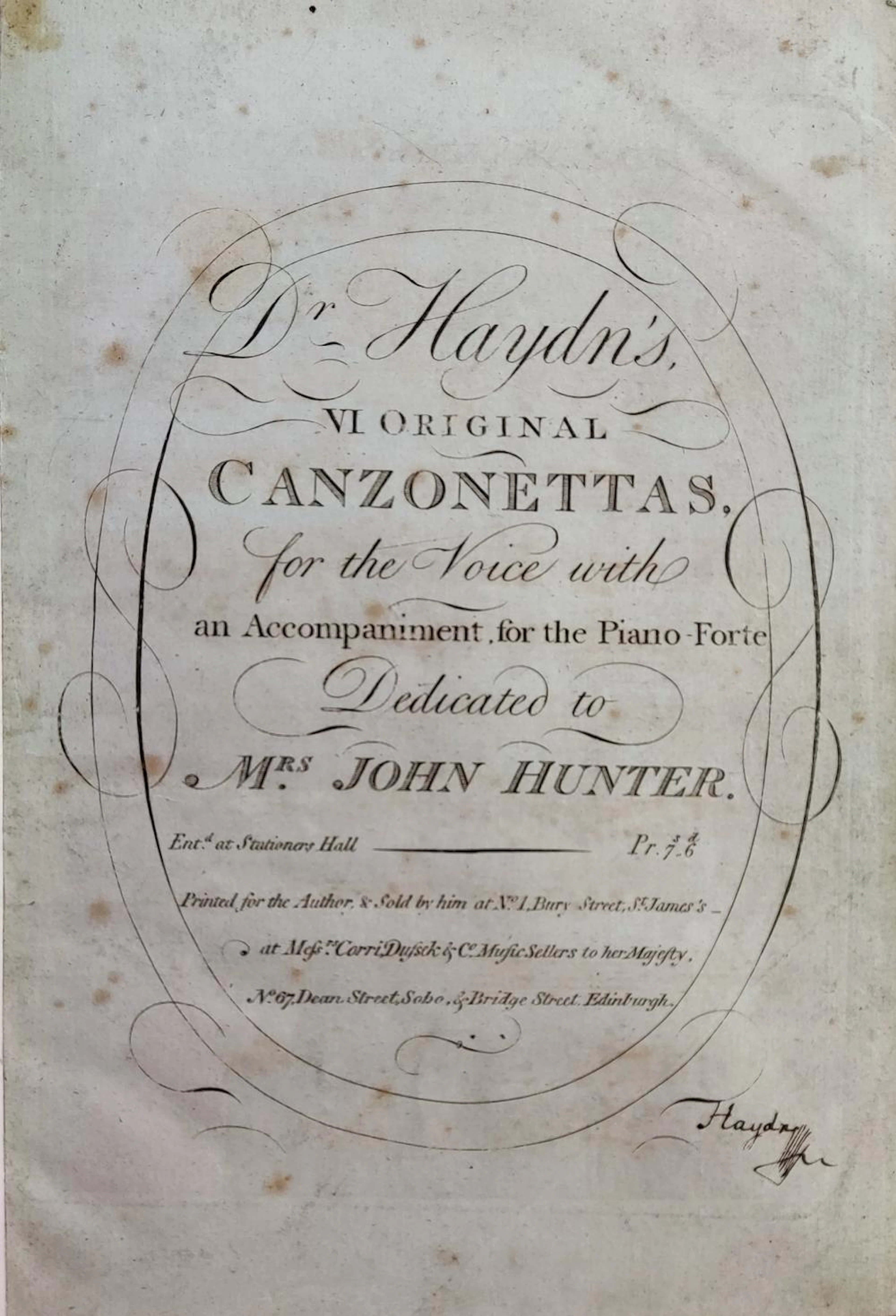 HAYDN JOSEPH: (1732-1809)