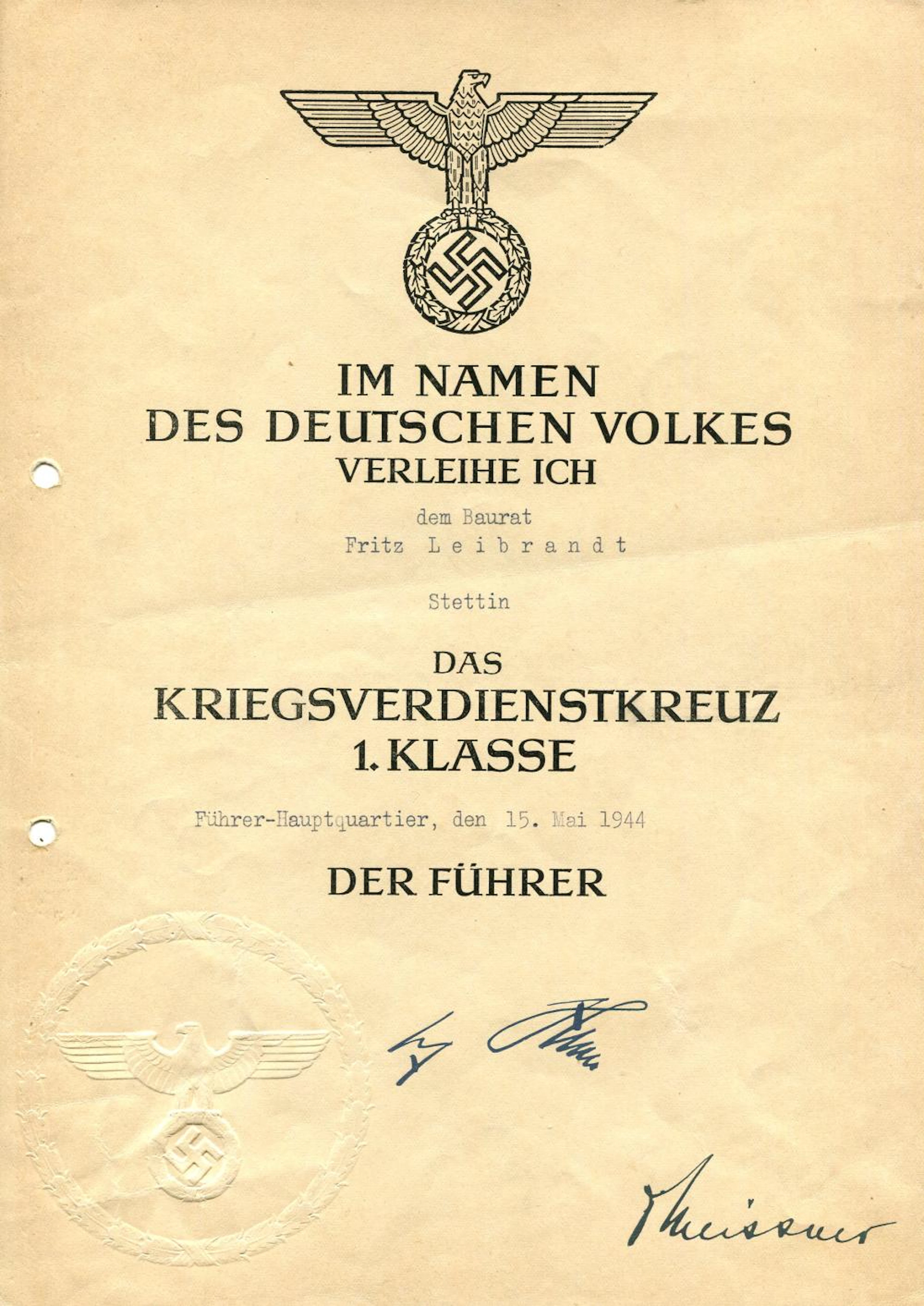 [HITLER ADOLF]: (1889-1945)
