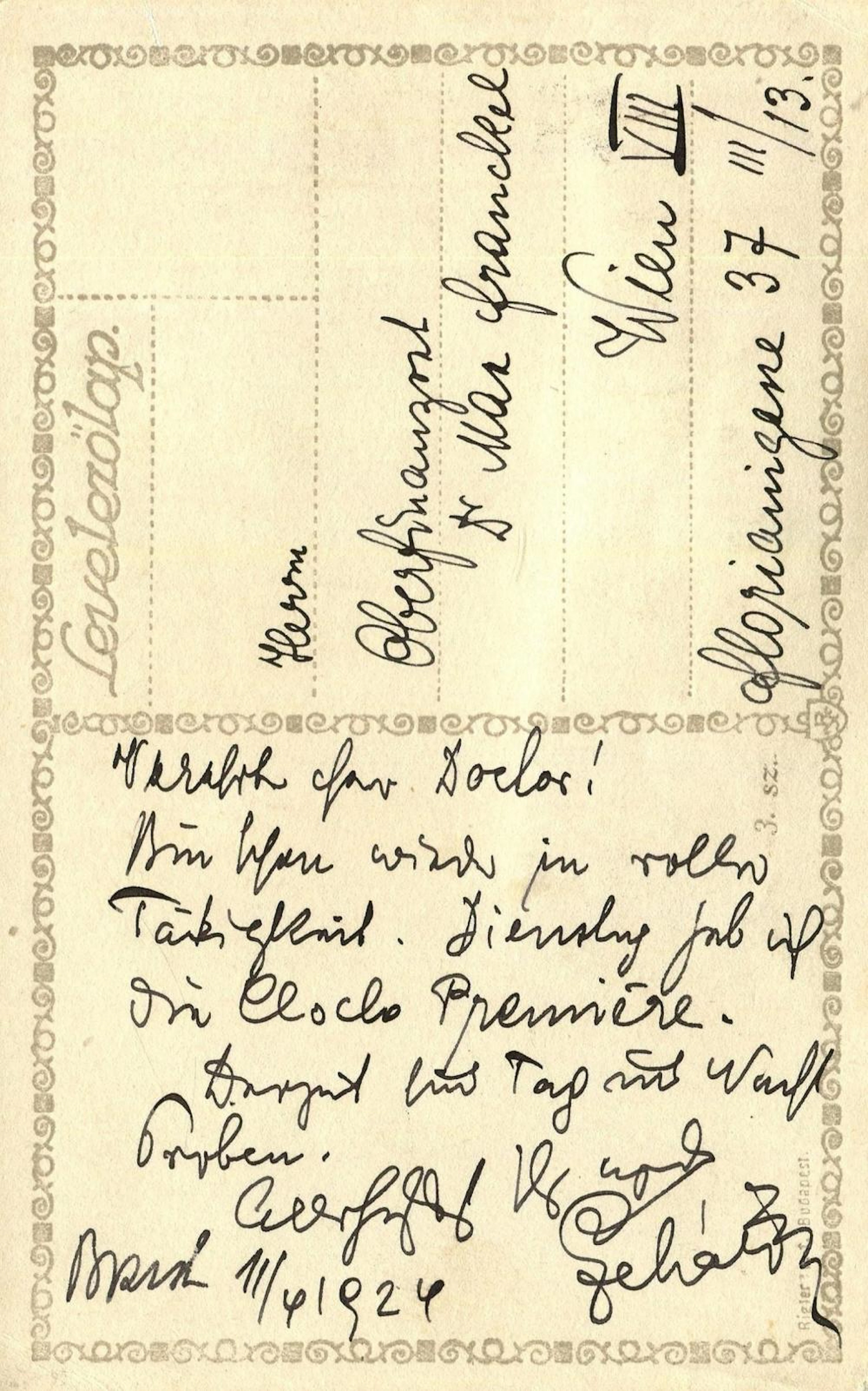 LEHAR FRANZ: (1870-1948)