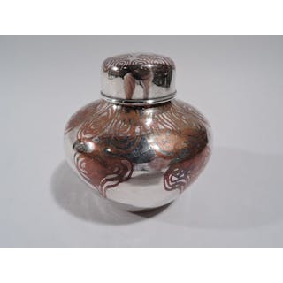 Tiffany Exotic Silver & Copper Mixed Metal Ginger Jar Tea Caddy