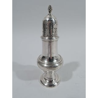 Antique English Georgian Neoclassical Sterling Silver Condiment Caster