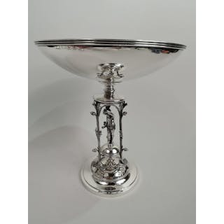 New York Classical Centerpiece Compote by John Wendt for Ball, Black