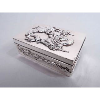 Antique Chinese Export Silver Snuffbox C 1910