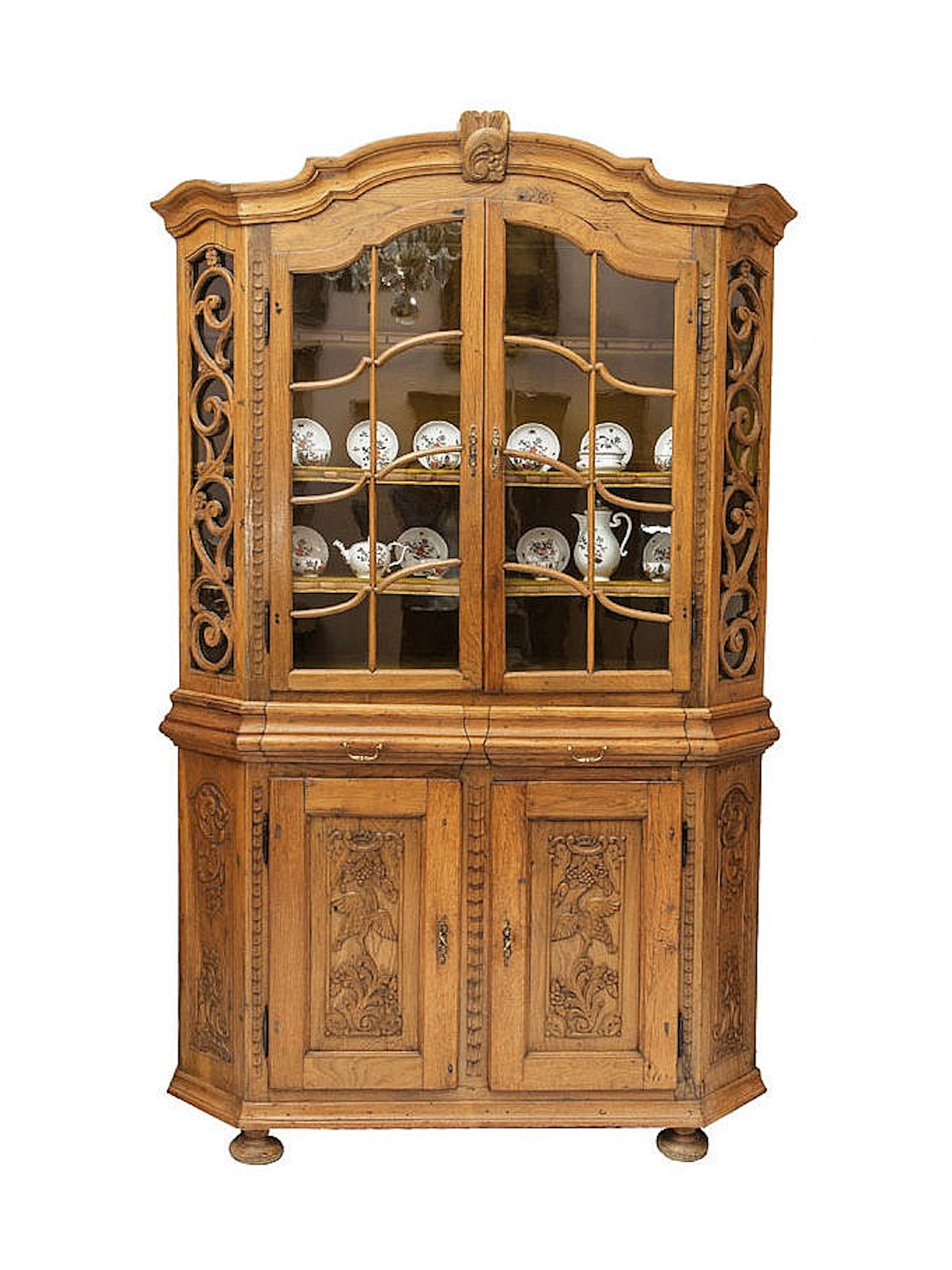 A Baroque glass cabinet