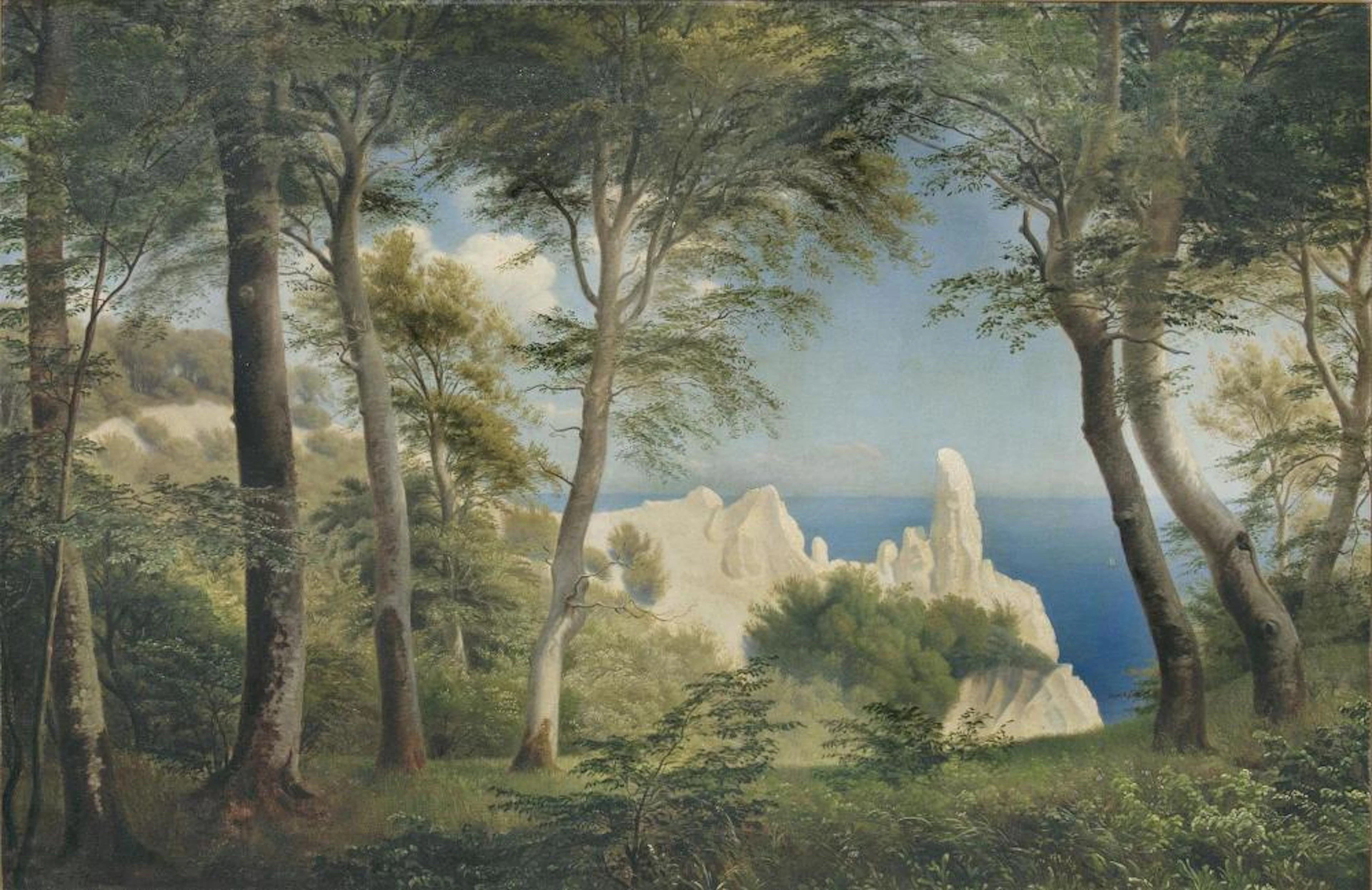 CARL FREDERIK AAGAARD (ODENSE 1833 - KOPENHAGEN 1895). MÖN CHALK CLIFFS.