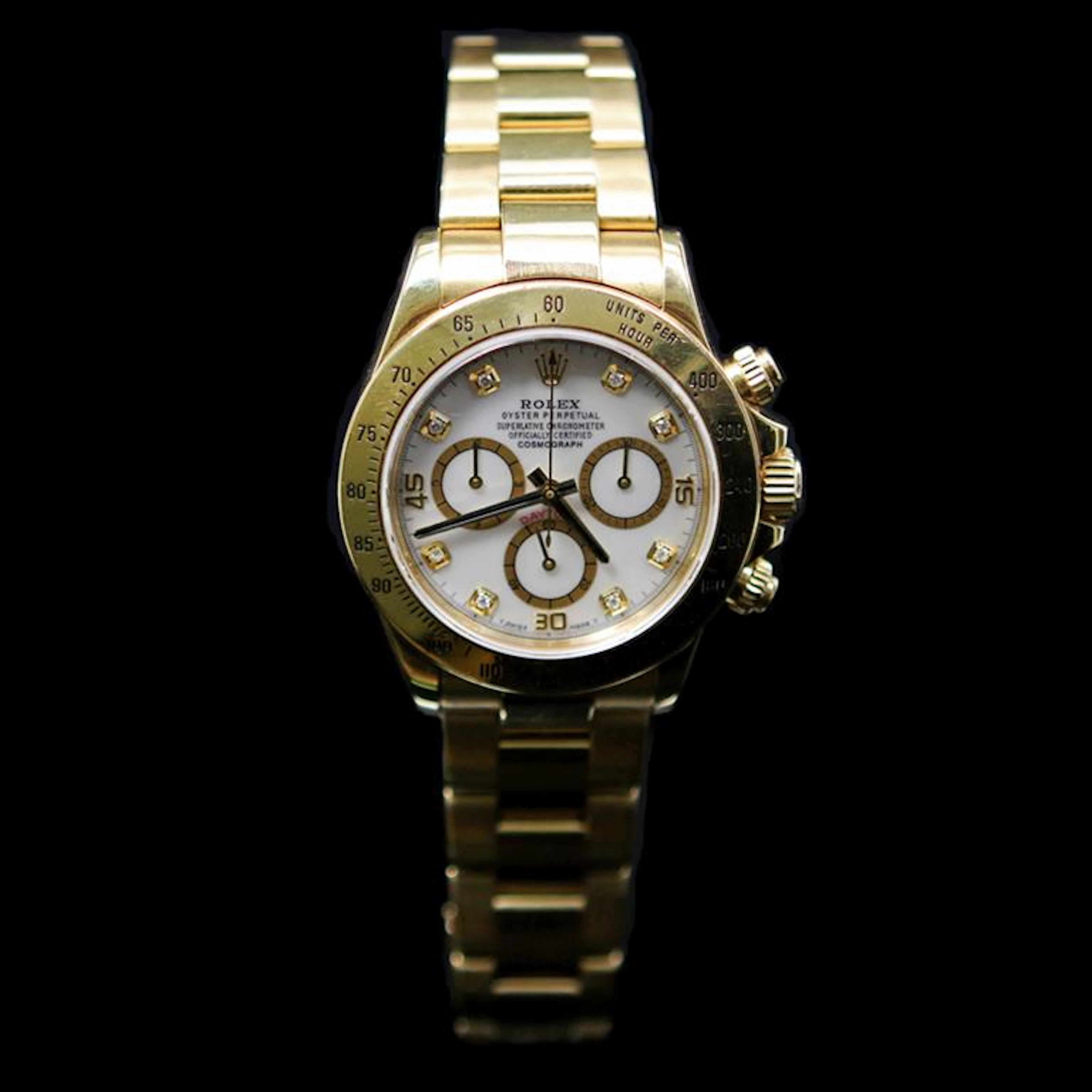 Rolex Daytona 40mm 18K Yellow Gold MOP Diamond Dial
