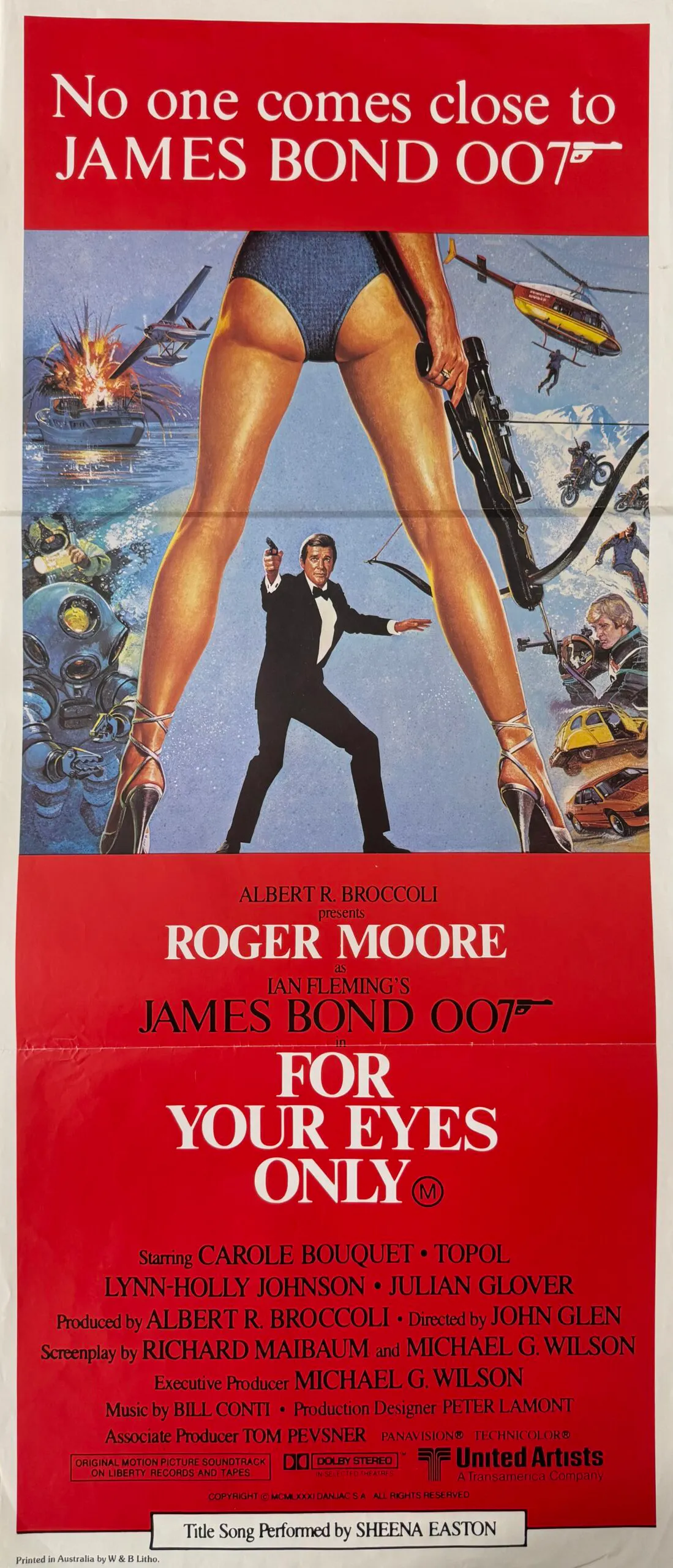 Original James Bond: For Your Eyes Only Movie Poster - 007 | Barnebys
