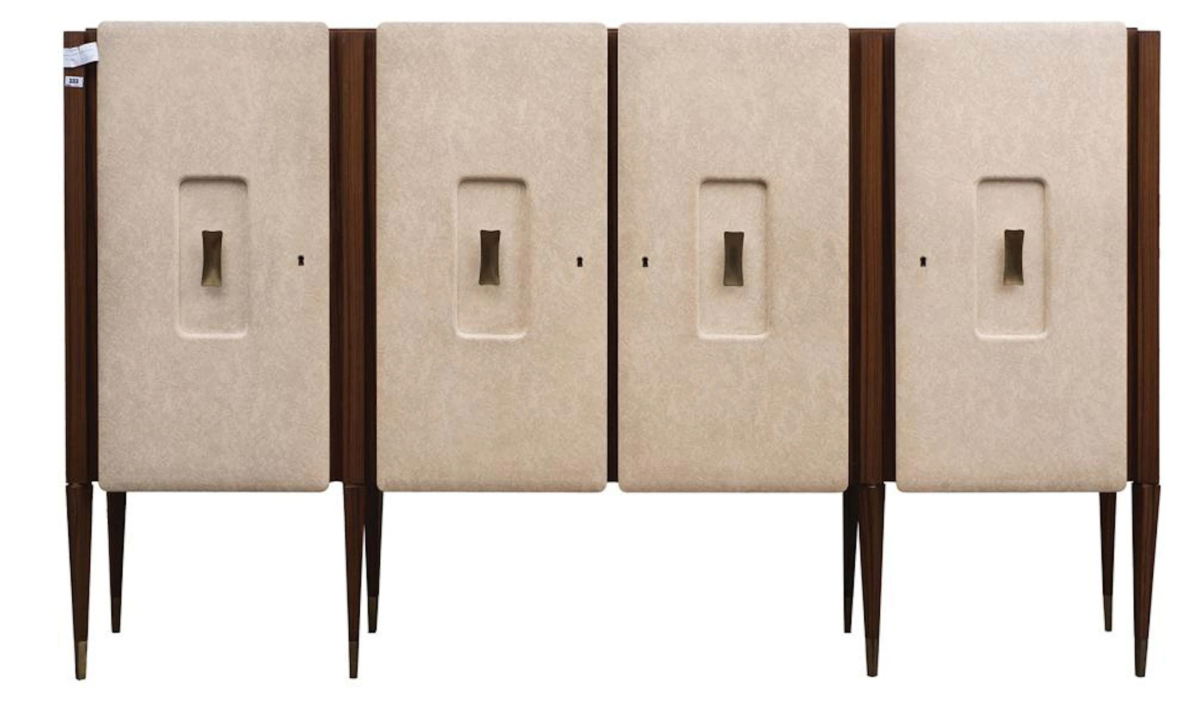 GIÒ PONTI - Vintage wooden sideboard made of mahogany with 4 varnished doors