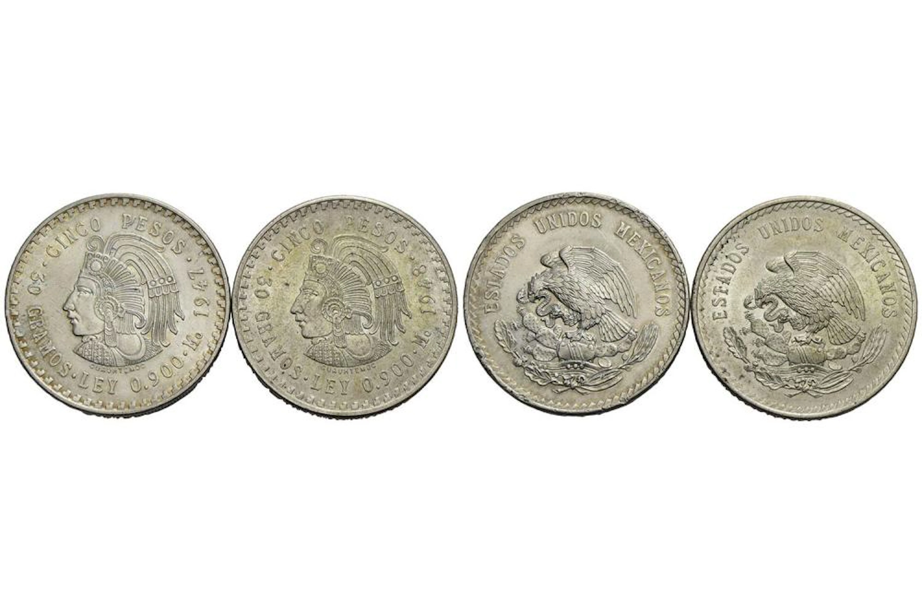 MESSICO - REPUBBLICA (1823) - 5 PESOS - 1947 - AG KR