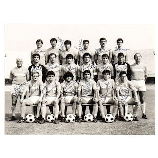 Football, Italy, NAPOLI Football Club photo with autographs 1984-85, 1984-85