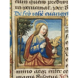 Illuminated Miniatures of St John the Baptist and St John the Evangelist
