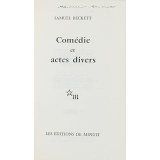 Comédie et actes Divers - Beckett, Samuel.
