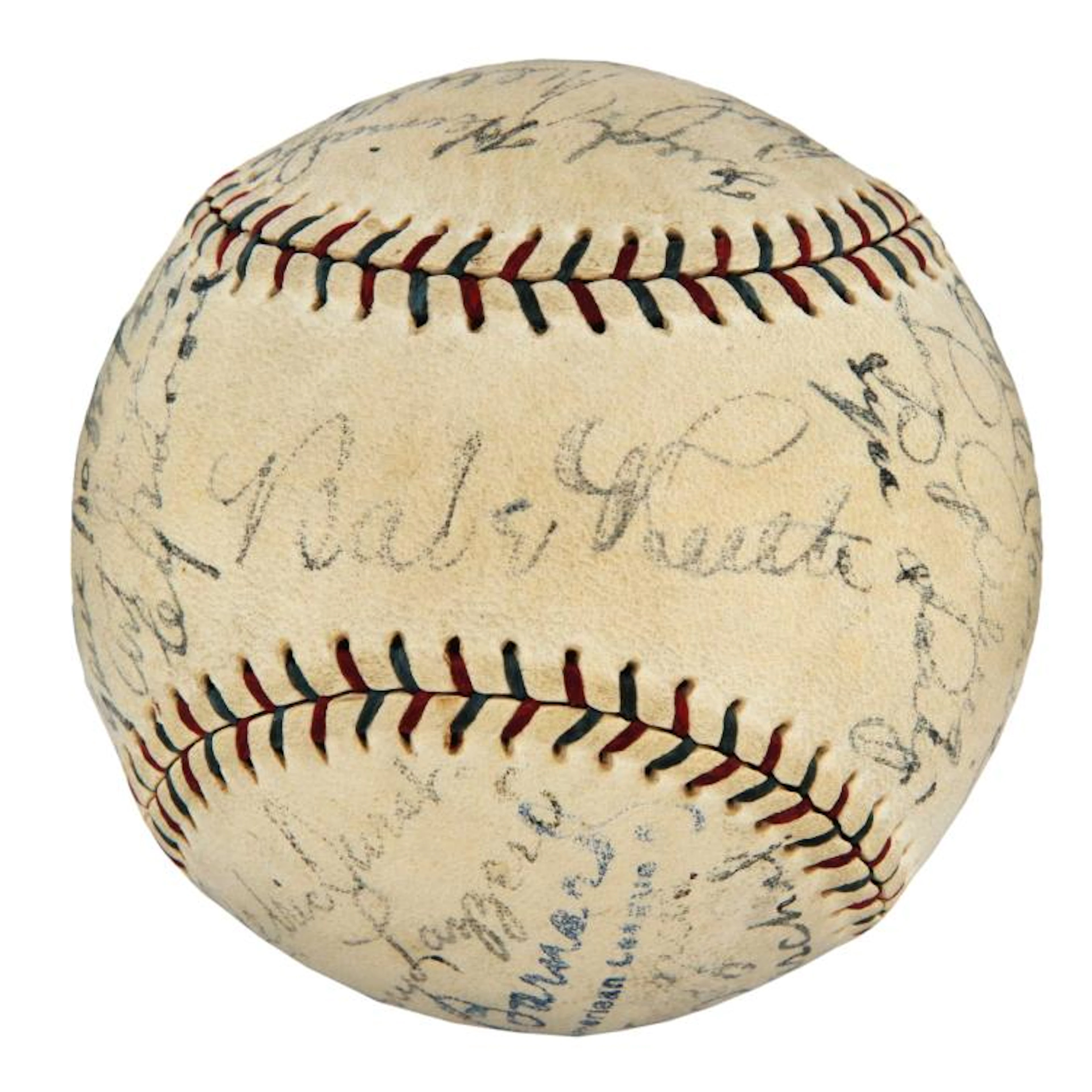 1929 New York Yankees Team Signed Baseball with 22 Sigs
