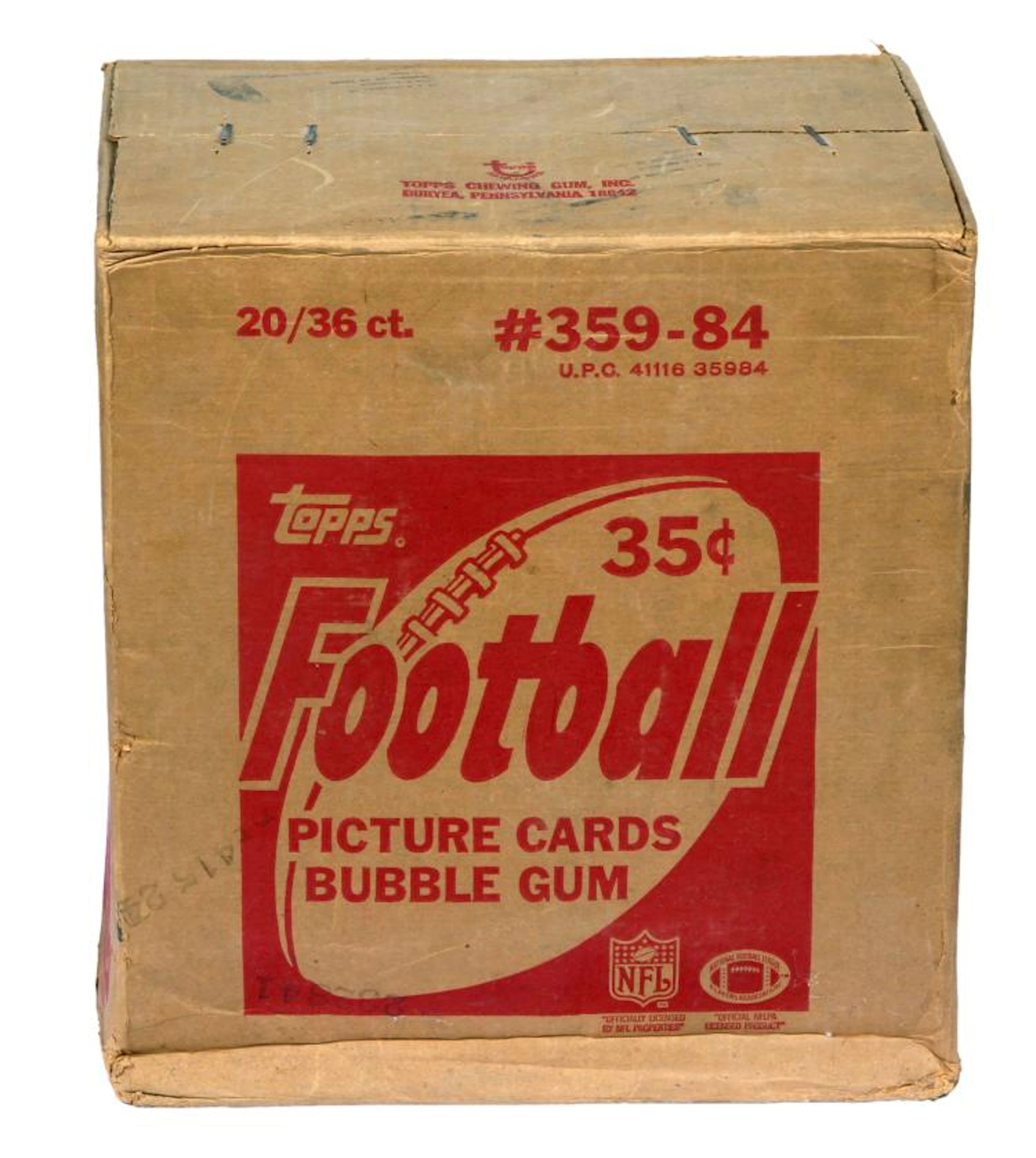 1984 Topps Football Unopened Wax Case (20 Boxes)