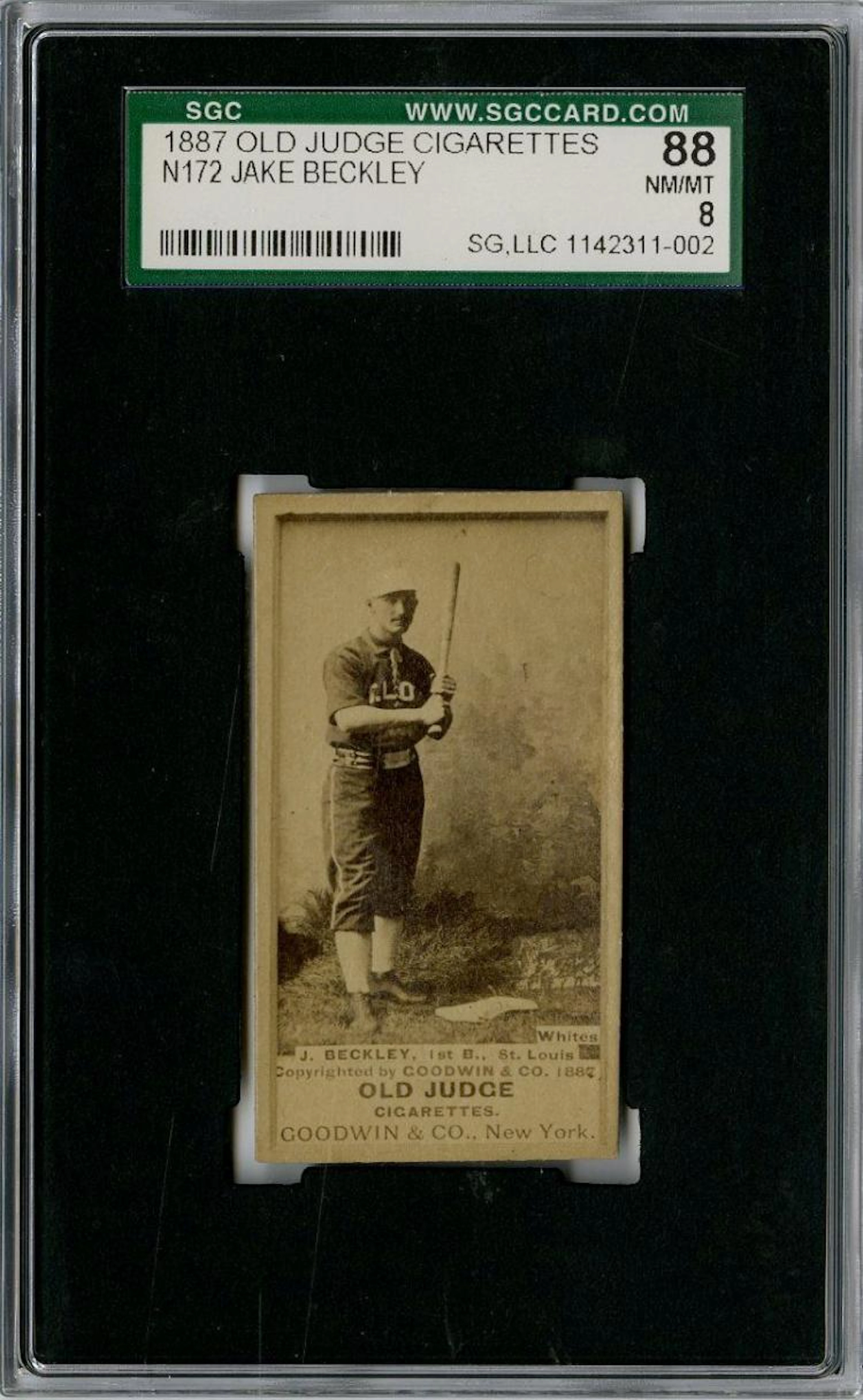 1887 N172 Old Judge Cigarettes Jake Beckley - SGC 88...