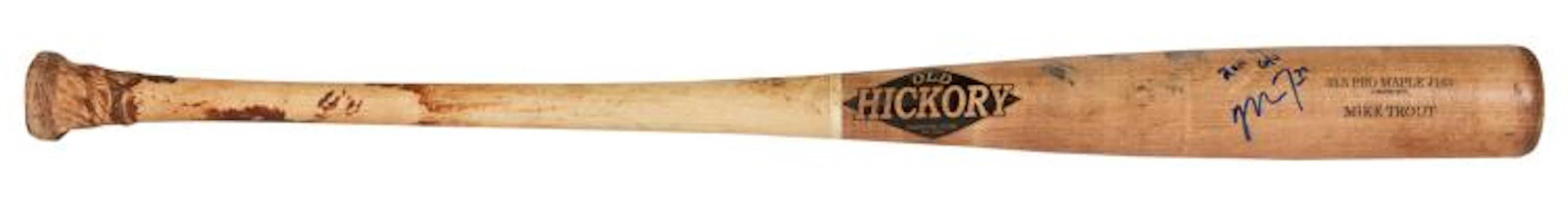 2011 Mike Trout Game Used and Signed Debut Season Old...