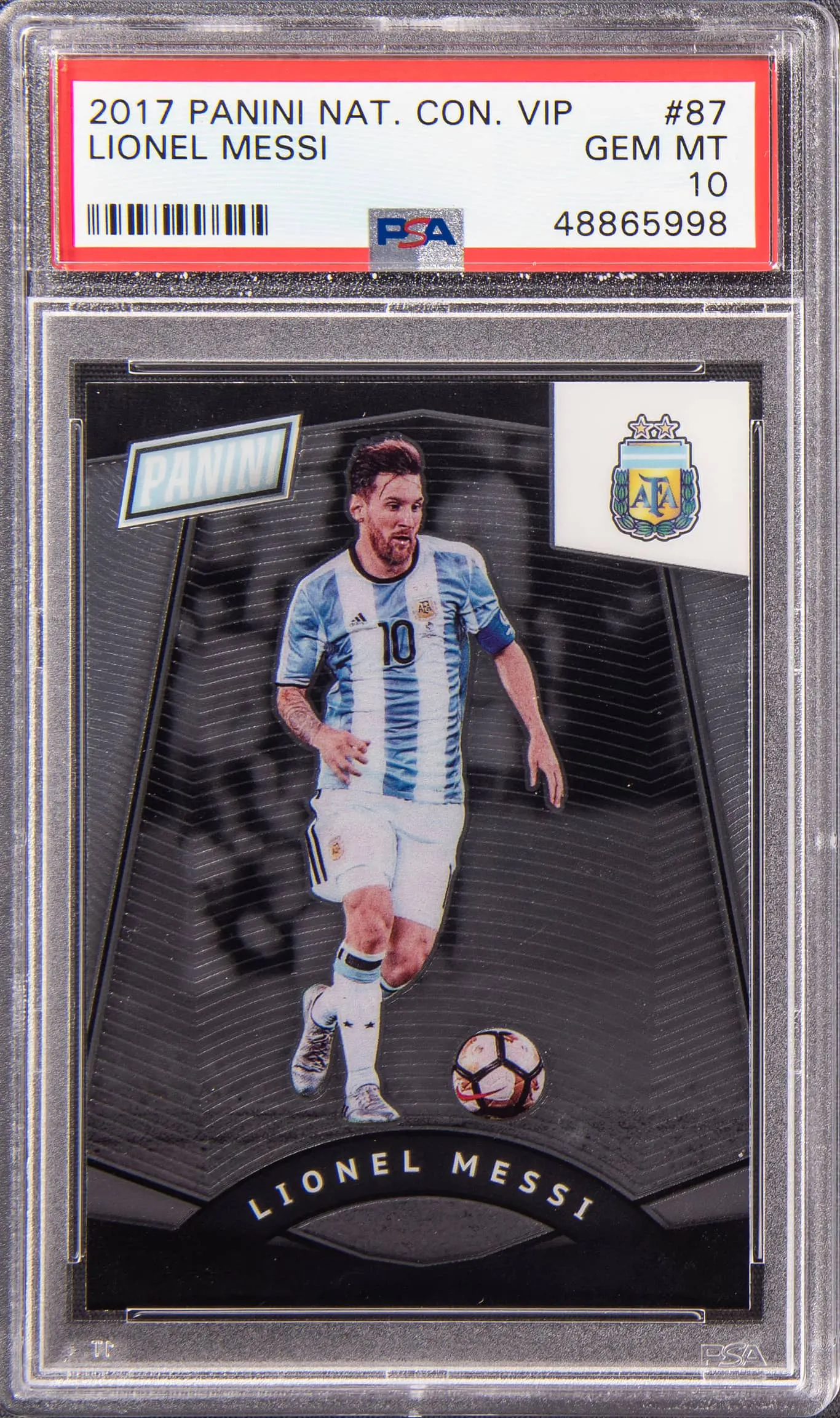 Carte à Collectionner Panini Select Lionel Messi Argentine 2016-17 - Notée PSA 10 GEM MINT