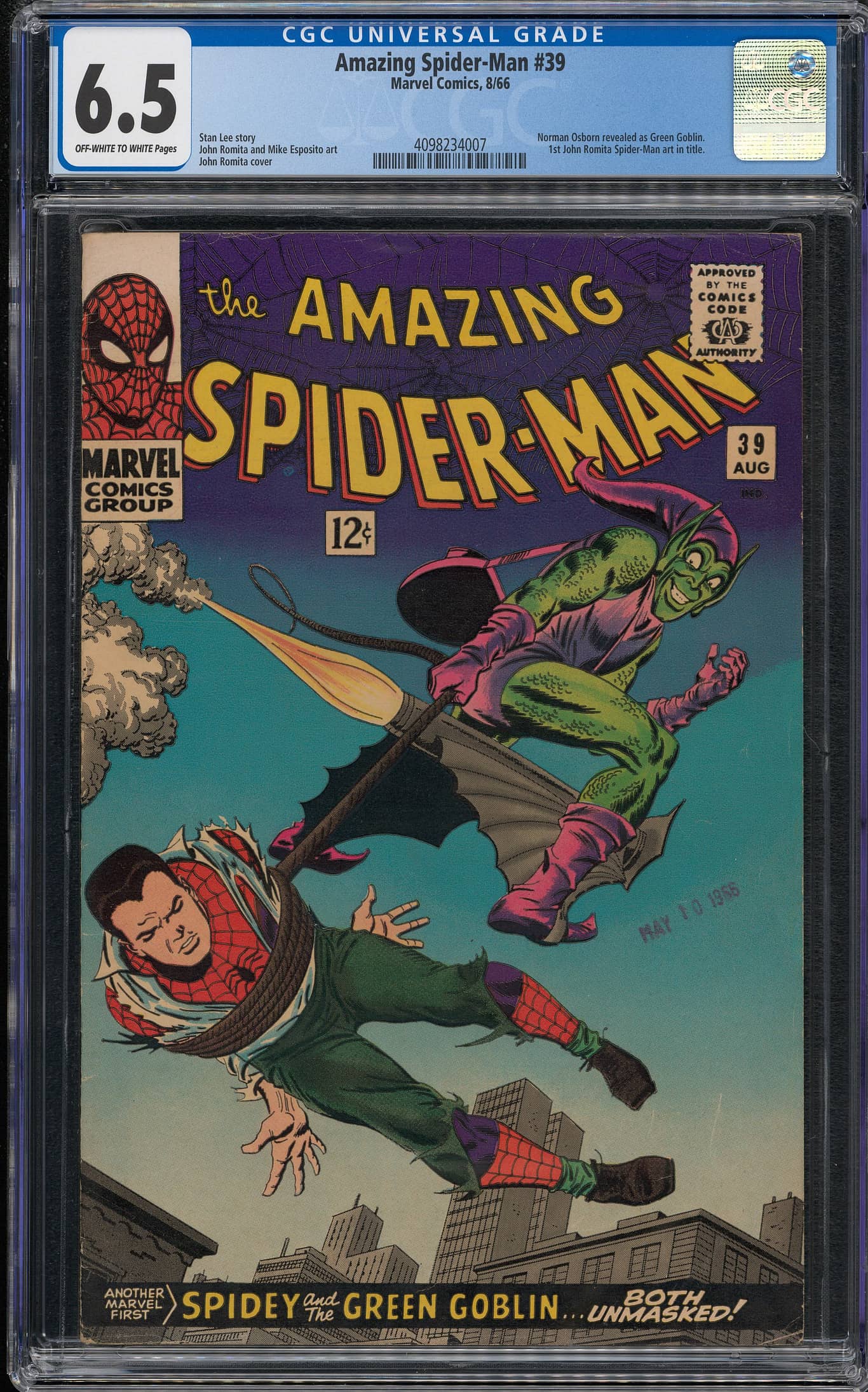 1966 Marvel Amazing Spider-Man #39 – Norman Osborn Revealed As Green ...