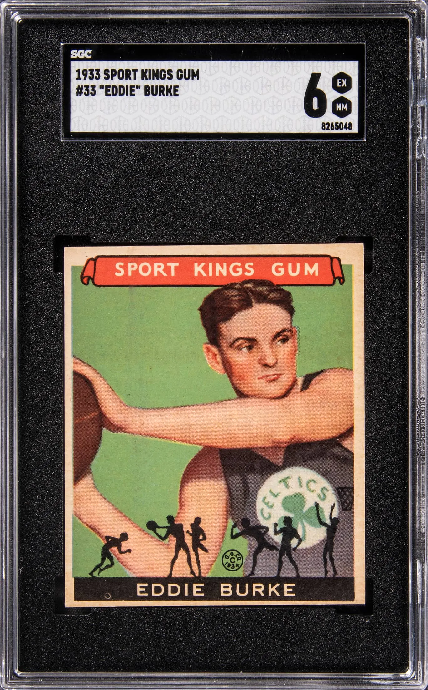 1933 Sport Kings Gum #33 Eddie Burke – SGC EX-MT 6 | Barnebys