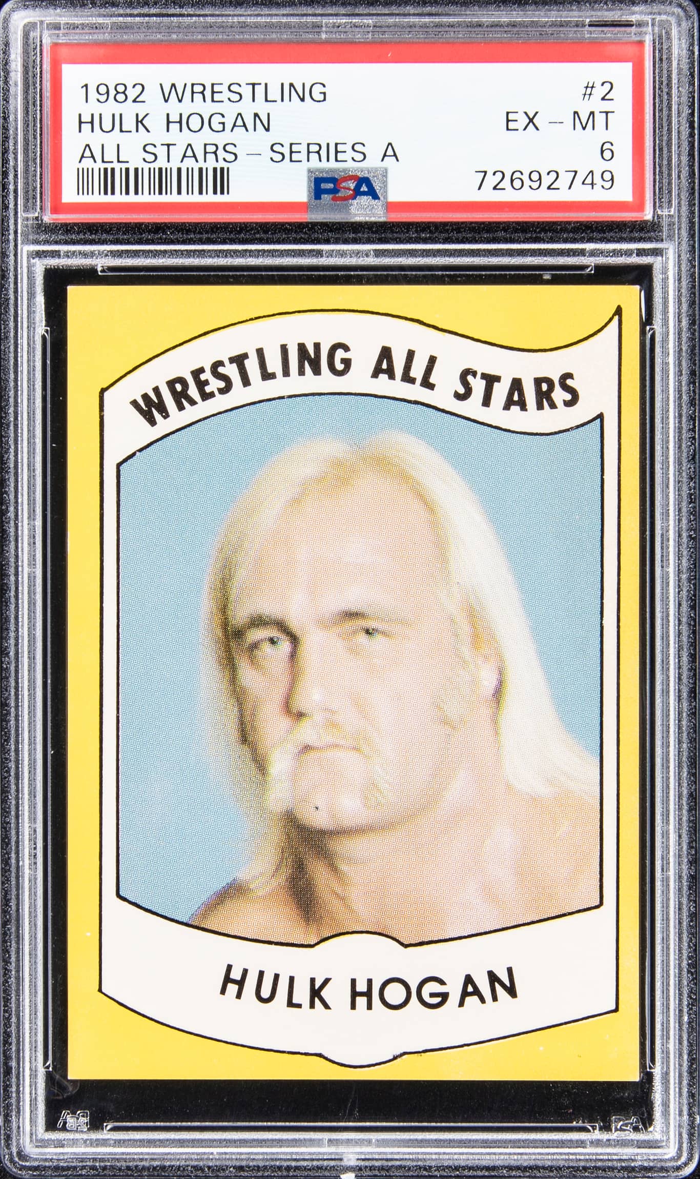 1982 Wrestling All Stars Series A #2 Hulk Hogan Rookie Card - PSA EX-MT ...