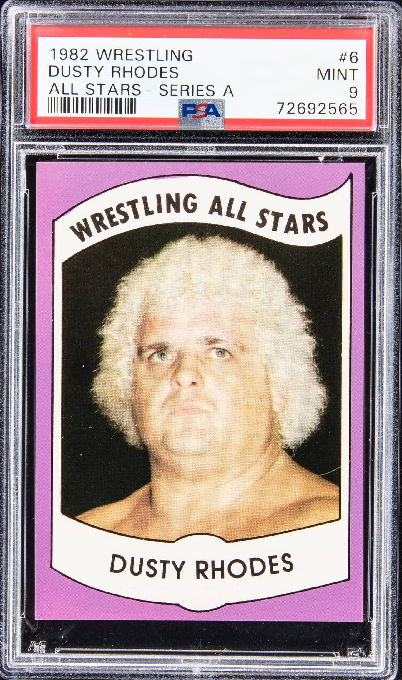 1982 Wrestling All Stars Series A #6 Dusty Rhodes Rookie Card - PSA ...