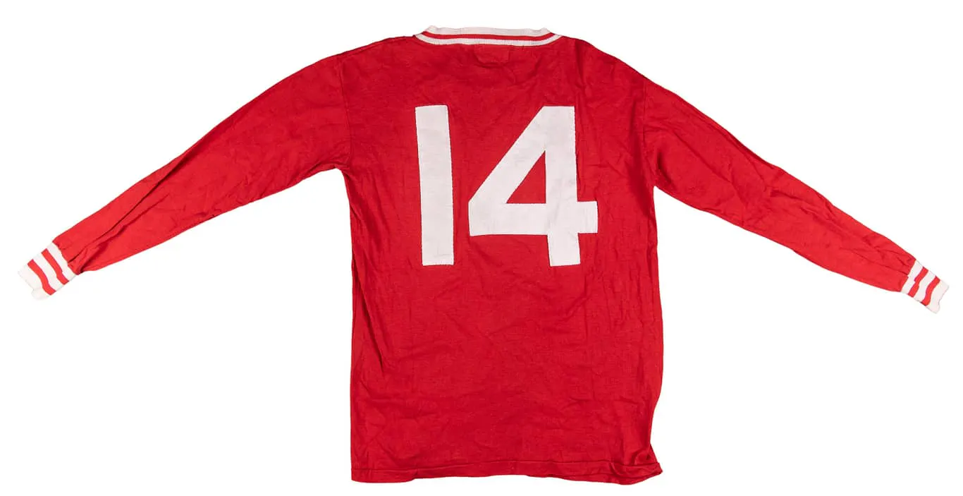 Maillot Ajax Johan Cruyff 1970 Réplique - Coton, Col Blanc, Toutes Tailles, Neuf