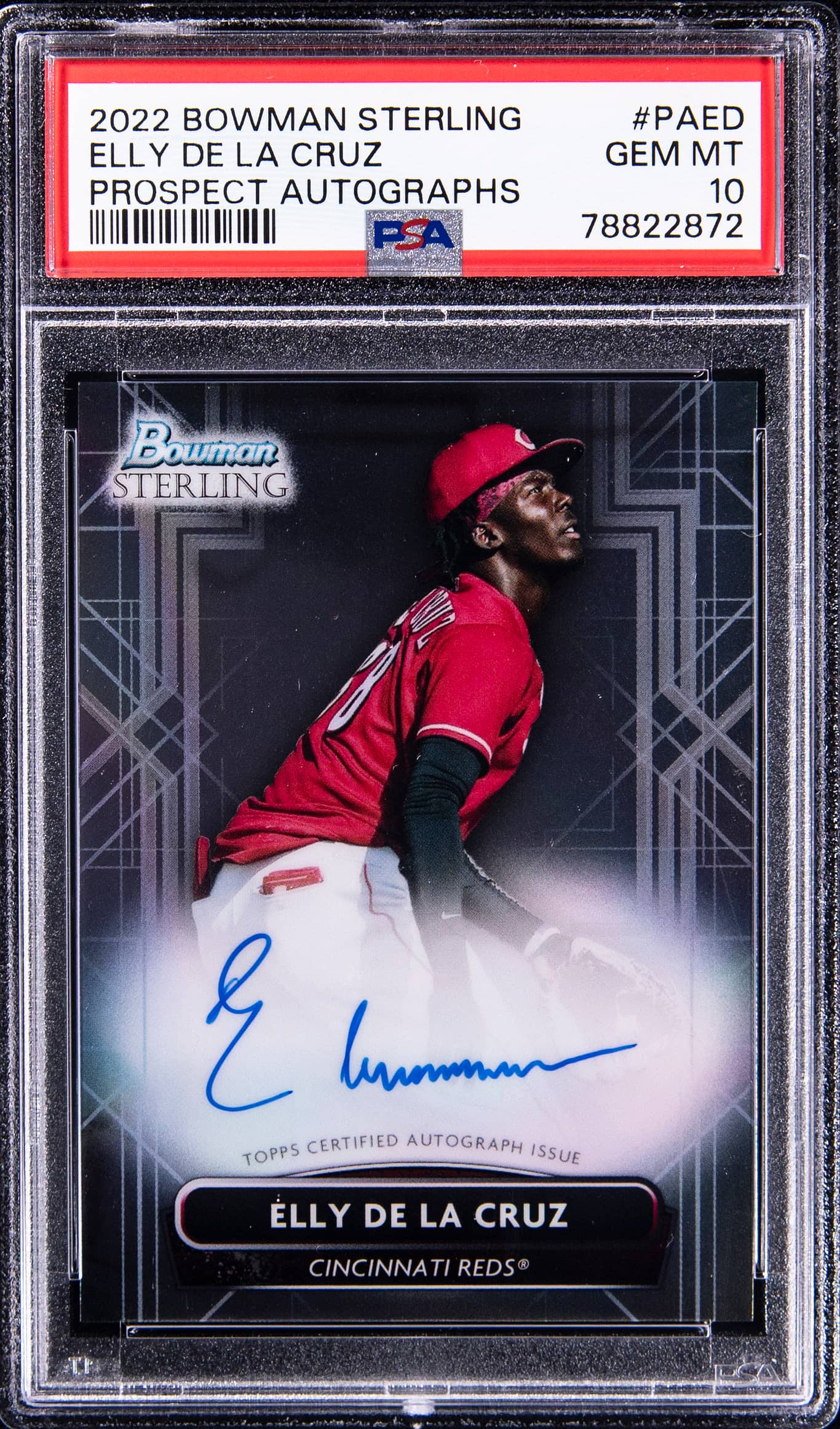 2022 Bowman Sterling Prospect Autograph #PA-ED Elly De La Cruz Signed ...