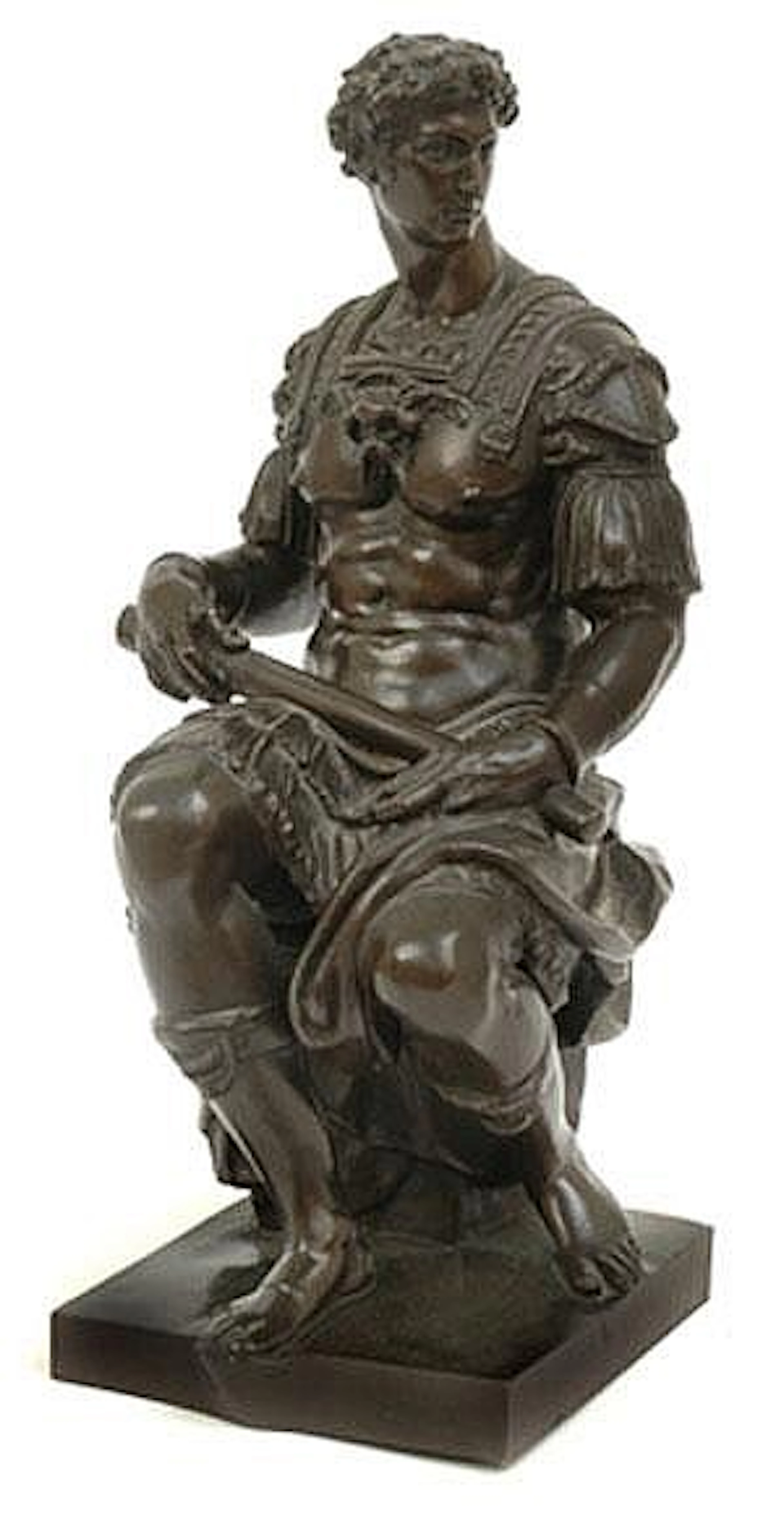 A LATE 19TH CENTURY PATINATED BRONZE FIGURE OF