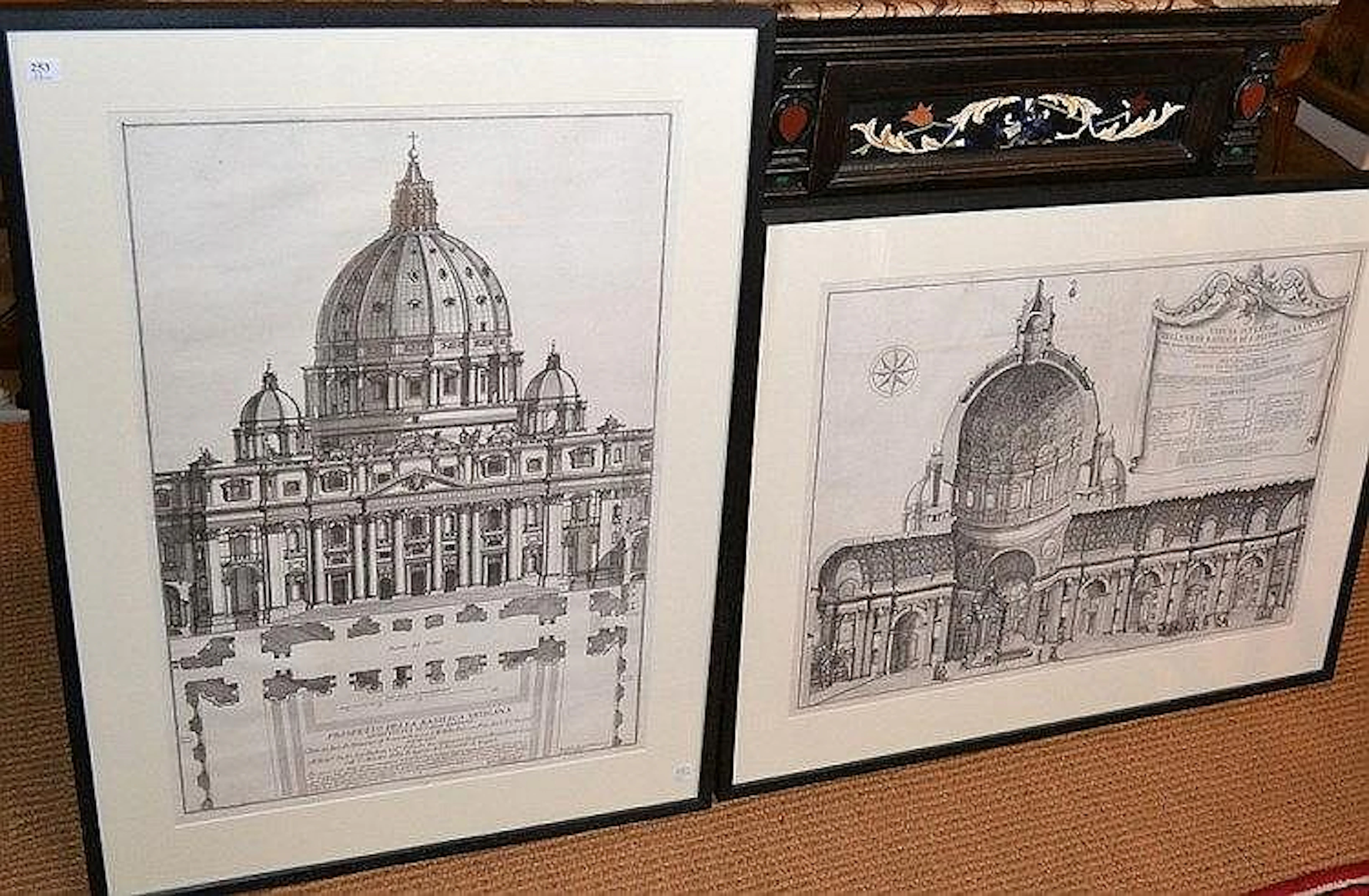 TWO ARCHITECTURAL PRINTS after the originals by Alessandro Specchi