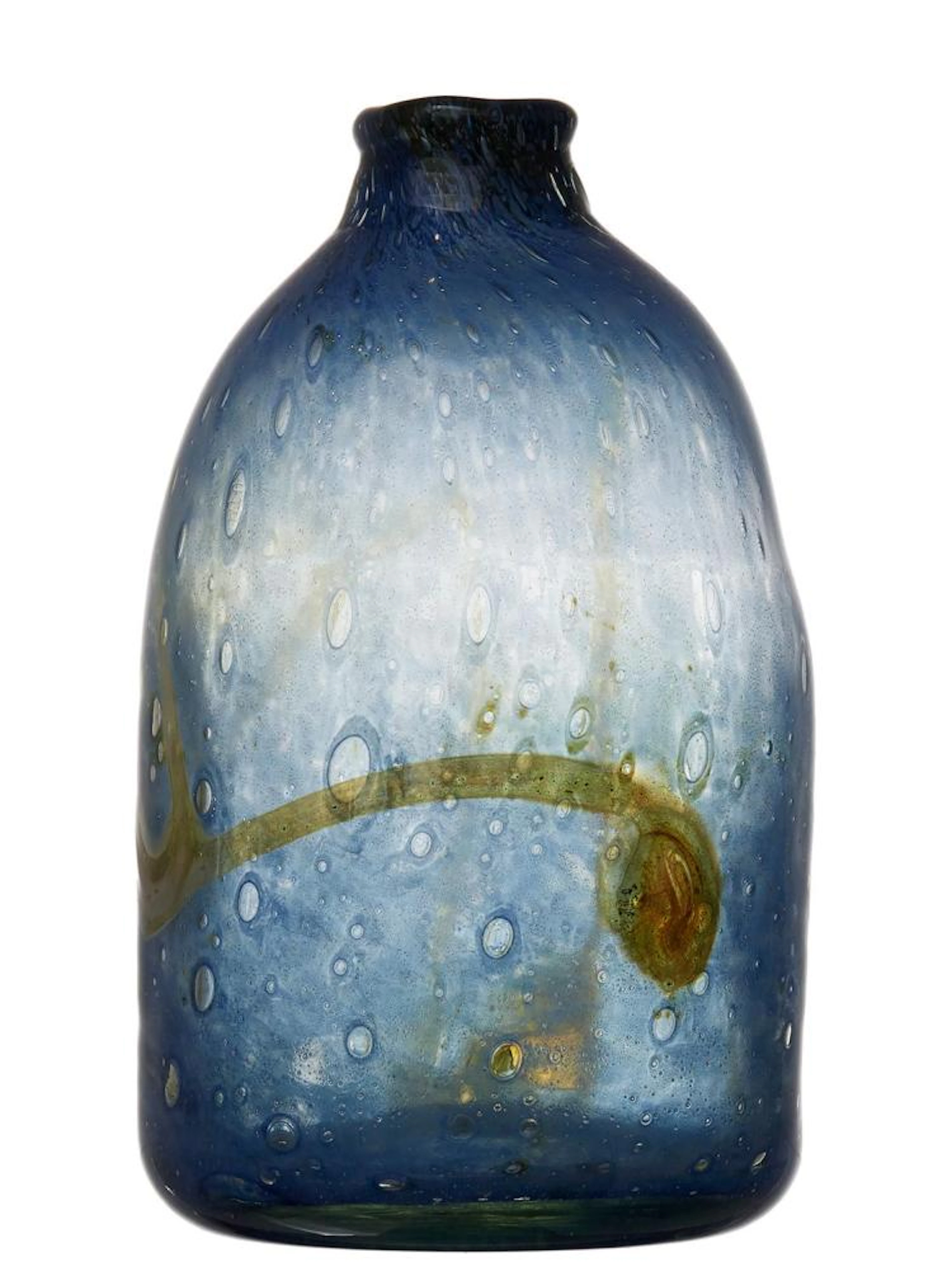 A STUDIO GLASS VASE BY SAM HERMAN (AMERICAN BORN 1936)