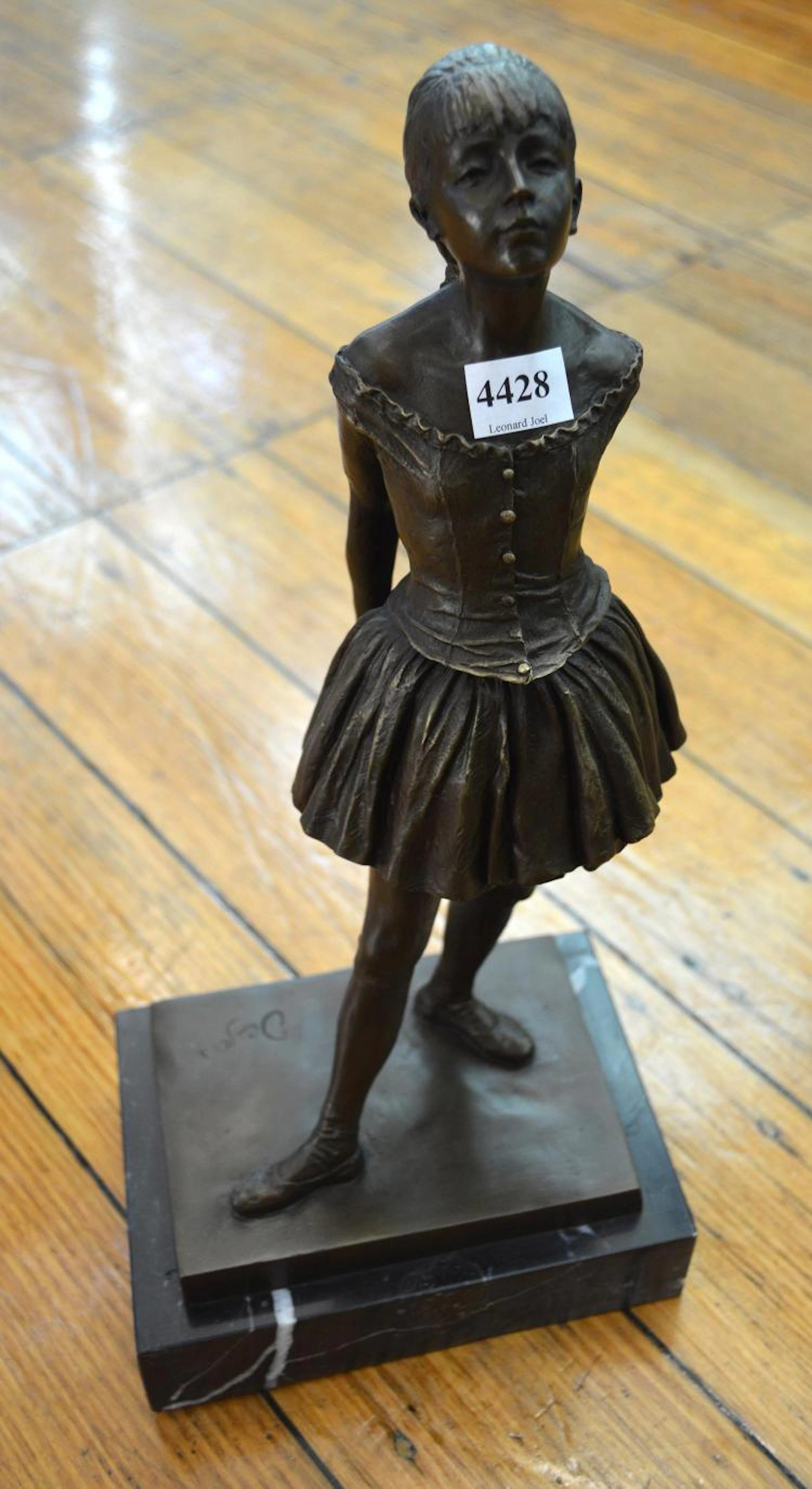 A BRONZE STATUE OF THE LITTLE DANCER OF FOURTEEN YEARS